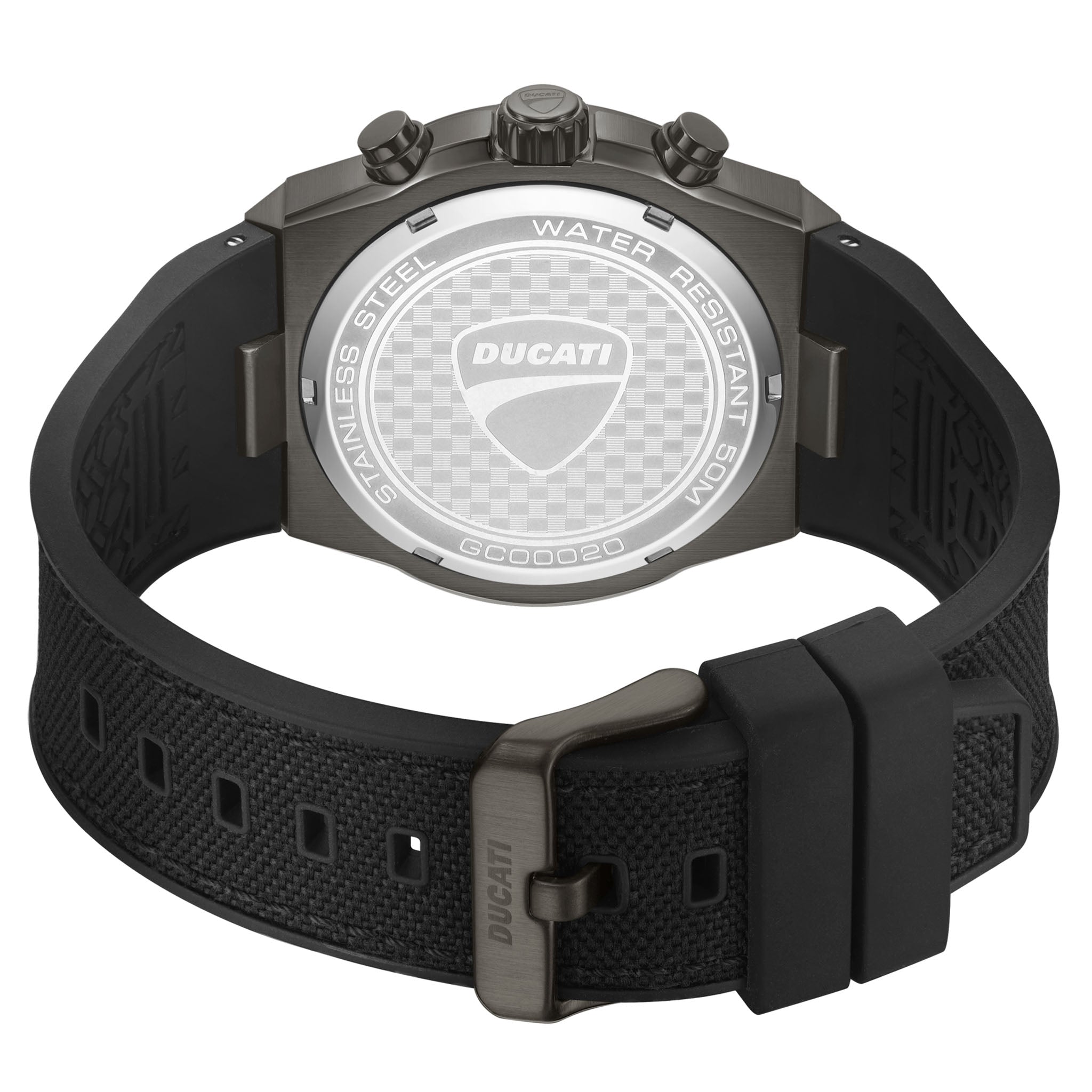 Ducati Silicone Nylon Green Dial Chronograph Men's Watch - DTWGC0002001