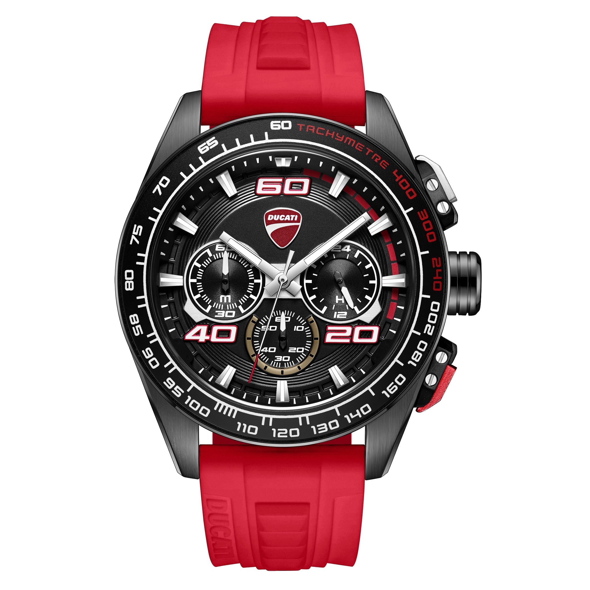 Ducati Ion Black Red Dial Silicone Men's Watch - DTWGO0001701