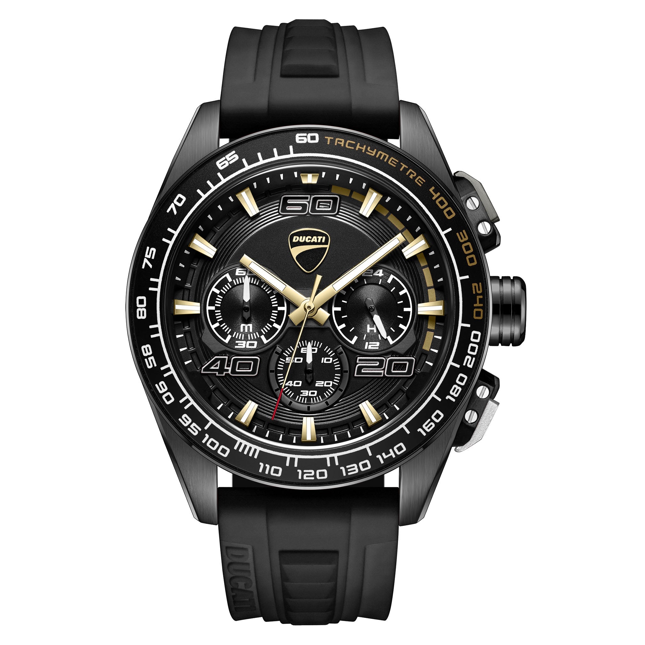 Ducati Ion Black Gold Dial Silicone Men's Watch - DTWGO0001703
