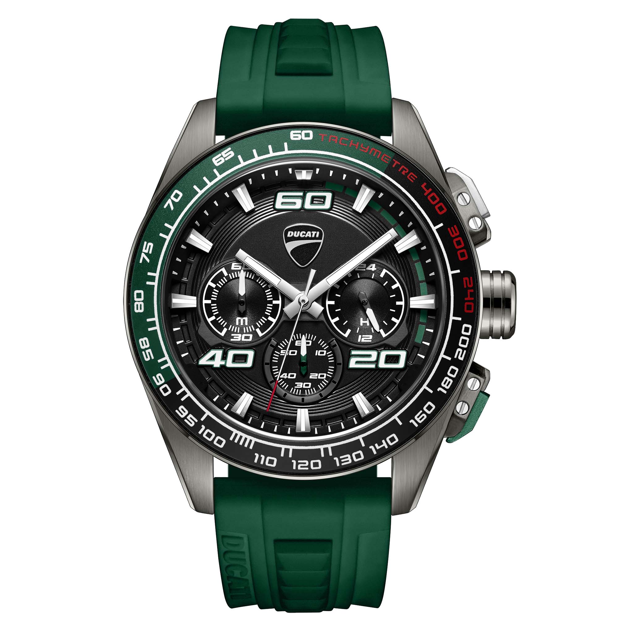Ducati Ion Black Green Dial Silicone Men's Watch - DTWGO0001704