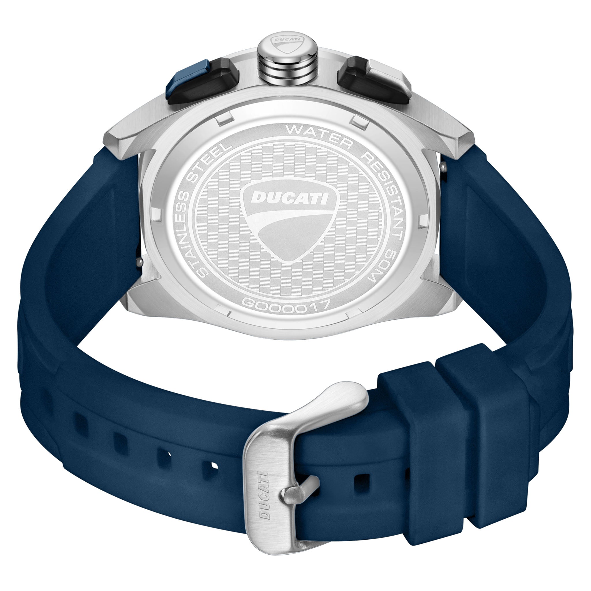 Ducati Silicone Blue Yellow Dial Chronograph Men's Watch - DTWGO0001705