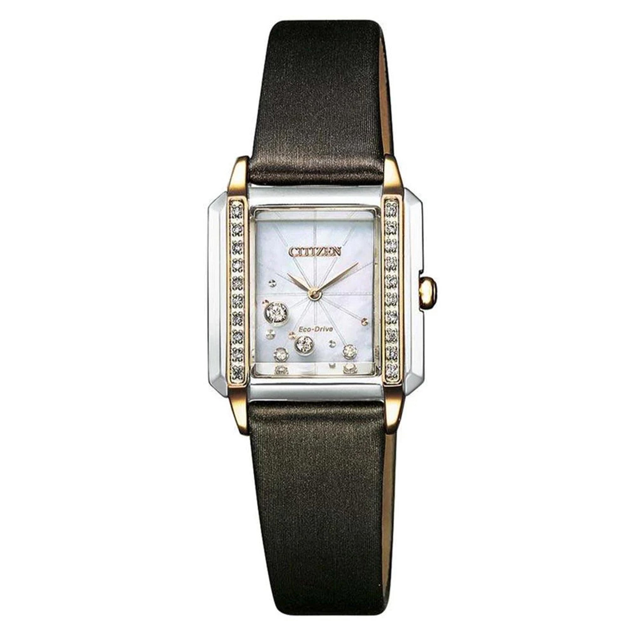 Citizen Diamond Leather Eco-Drive Women's Watch - EG7068-16D