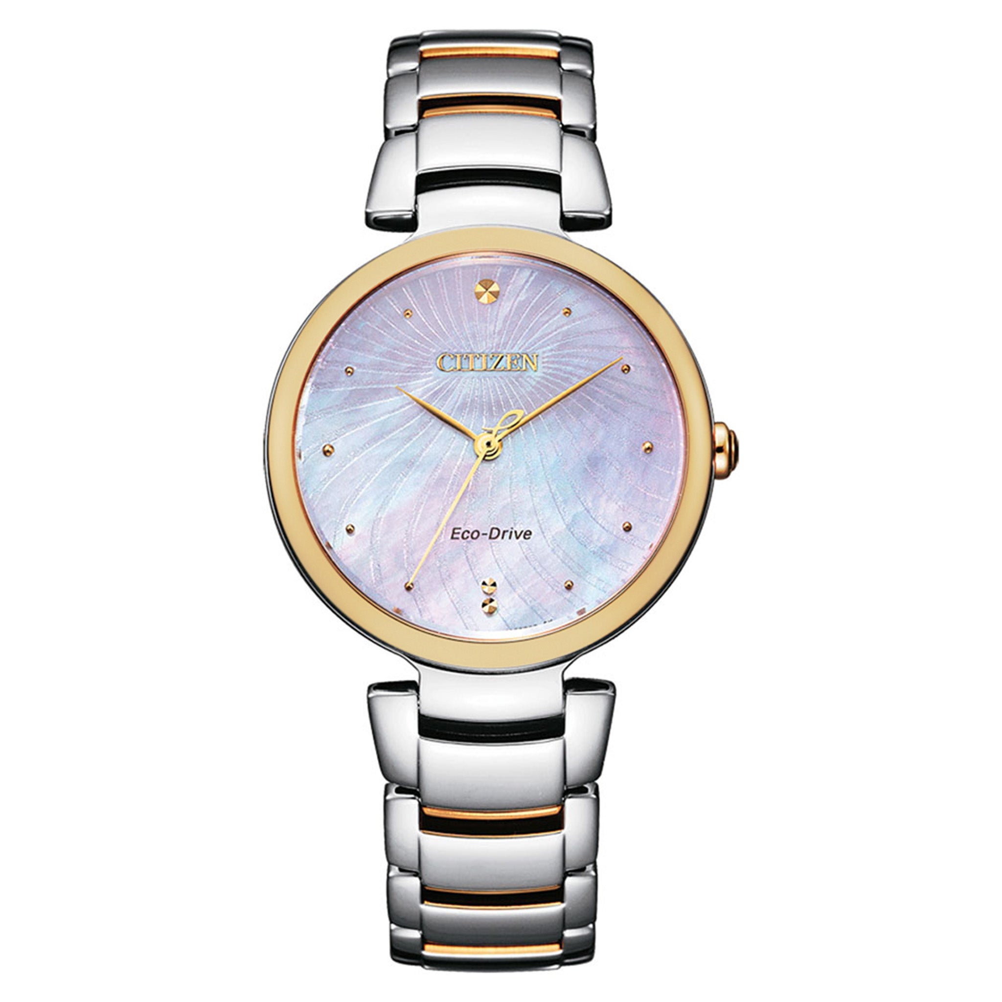 Citizen Eco-Drive Two-Tone Steel Solar Women's Watch - EM0854-89Y
