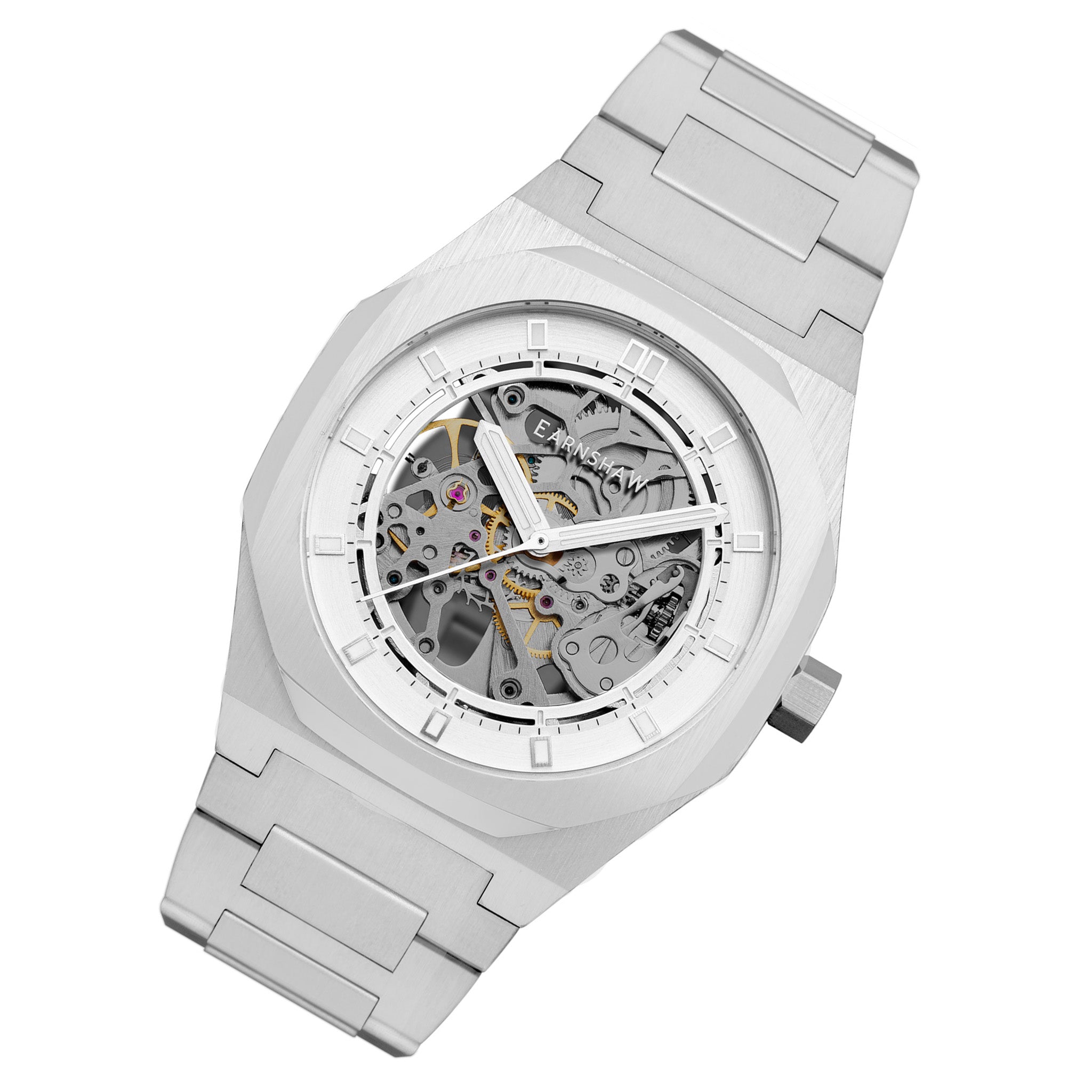 Earnshaw Silver Steel Men's Automatic Watch - ES-8142-11