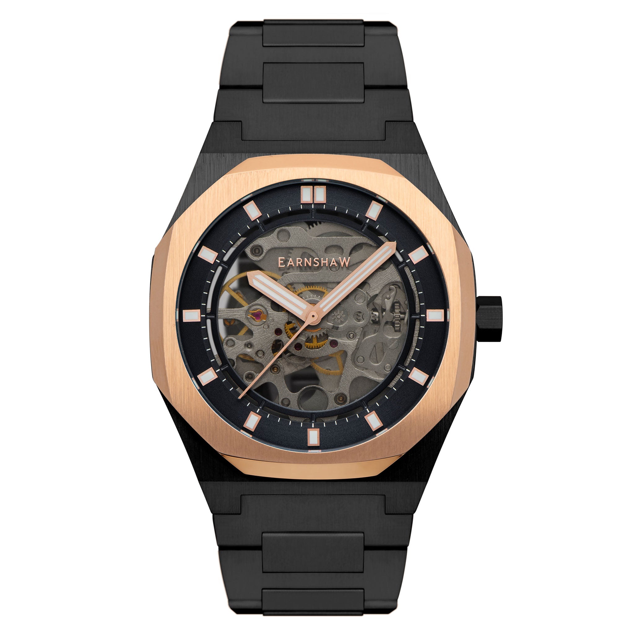 Earnshaw Stainless Steel Black Stainless Steel Men's Watch - ES-8142-77
