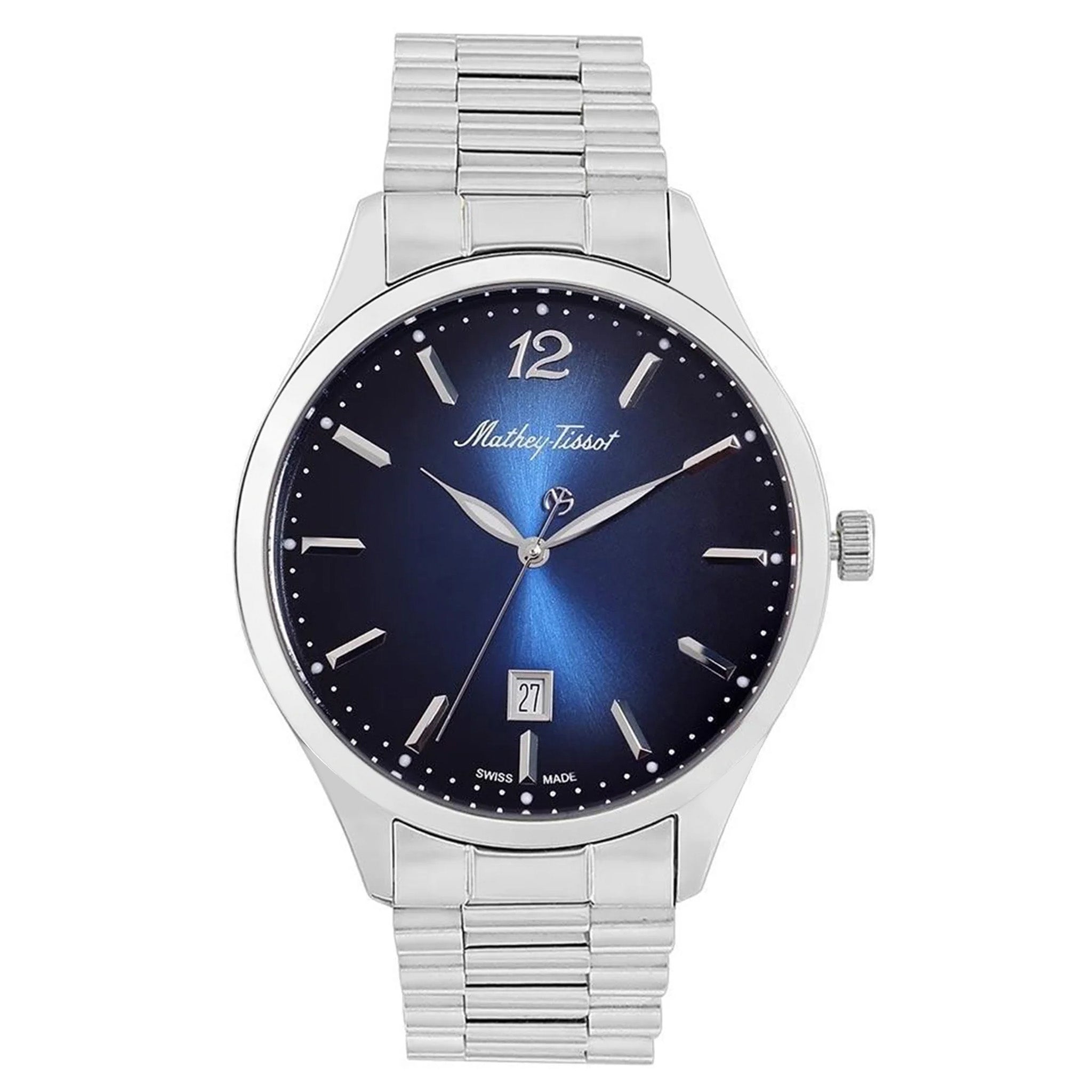 Mathey-Tissot Urban Metal Blue Dial Swiss Made Men's Watch - H411MABU