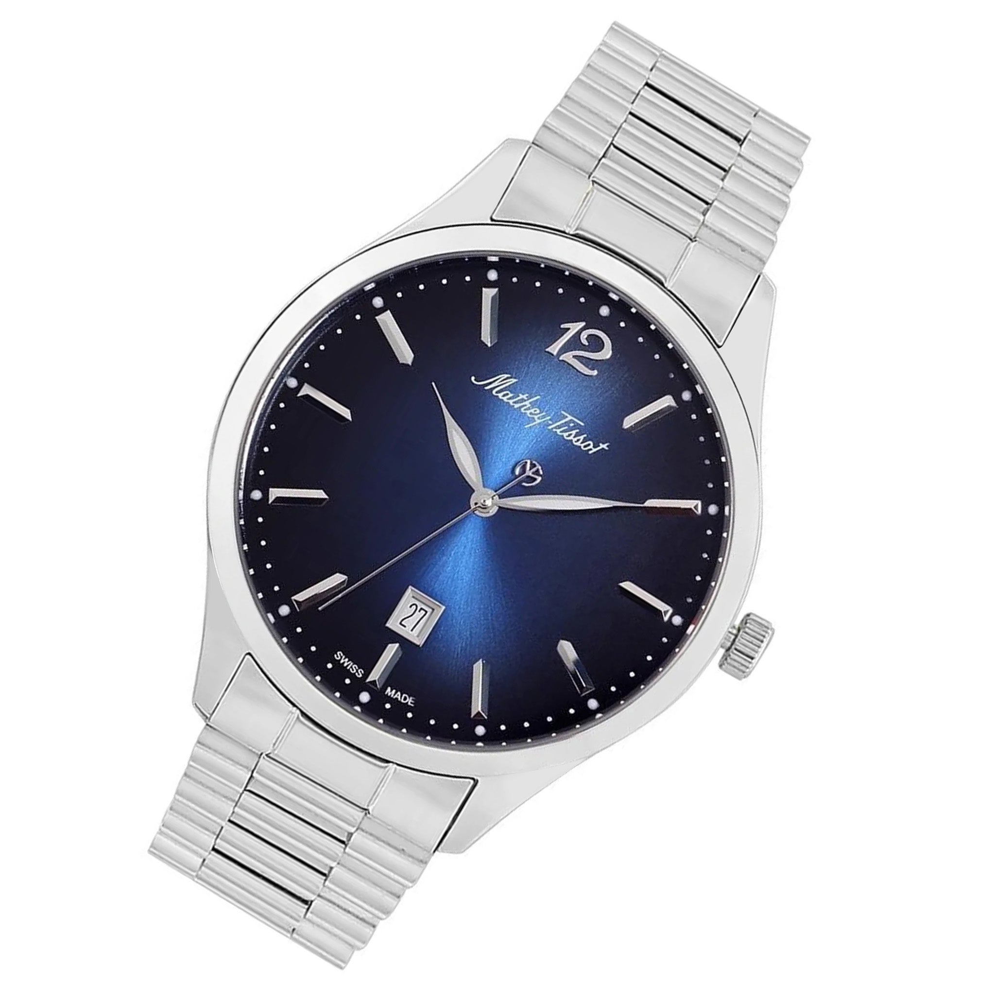 Mathey-Tissot Urban Metal Blue Dial Swiss Made Men's Watch - H411MABU