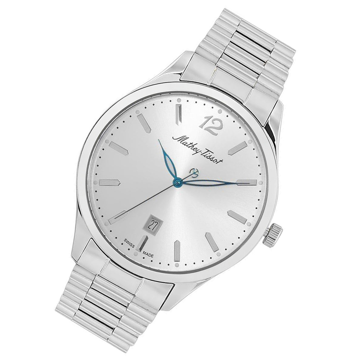 Mathey-Tissot Urban Metal Silver Dial Swiss Made Men's Watch - H411MAS