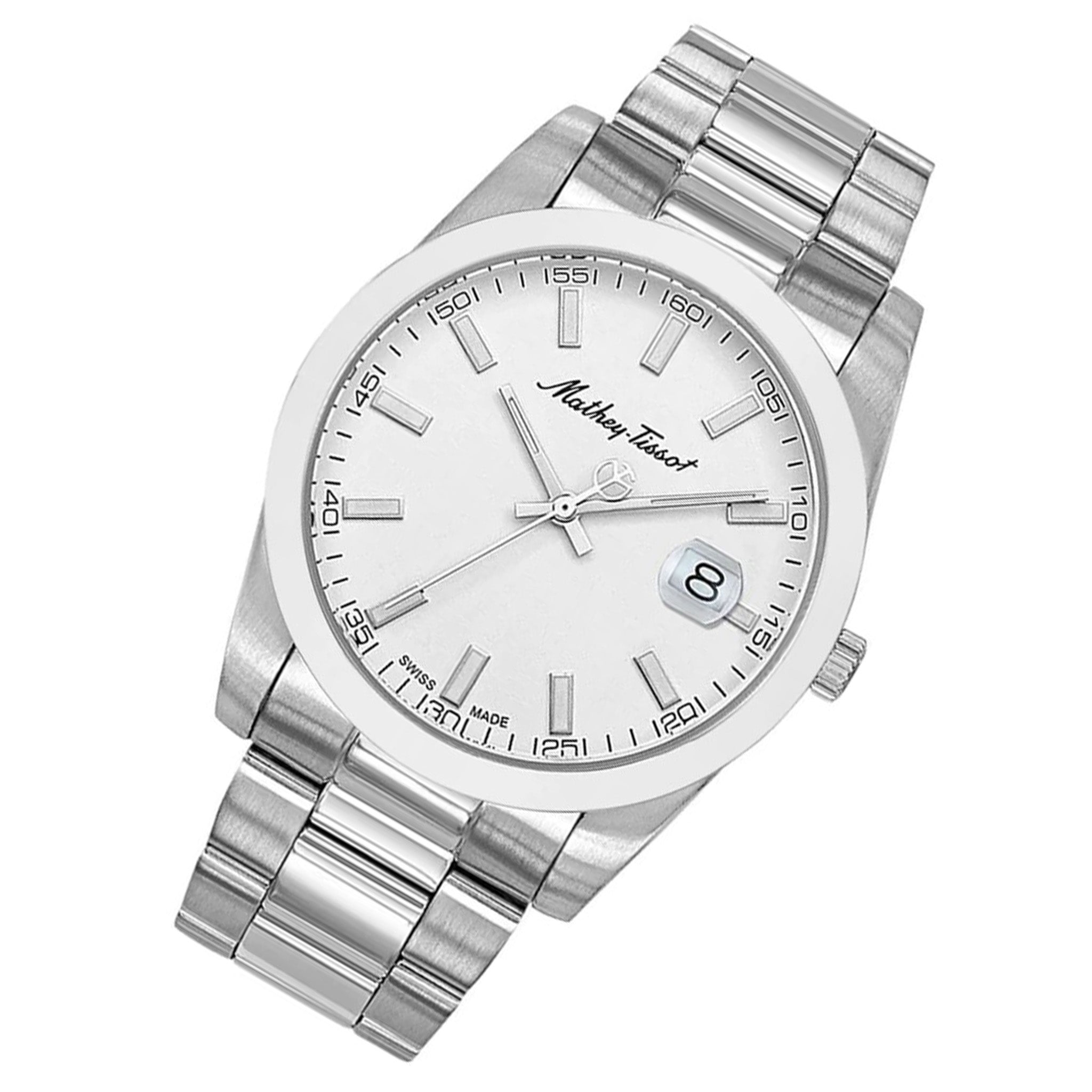 Mathey-Tissot Mathy I Stainless Steel White Dial Swiss Made Men's Watch - H450AI