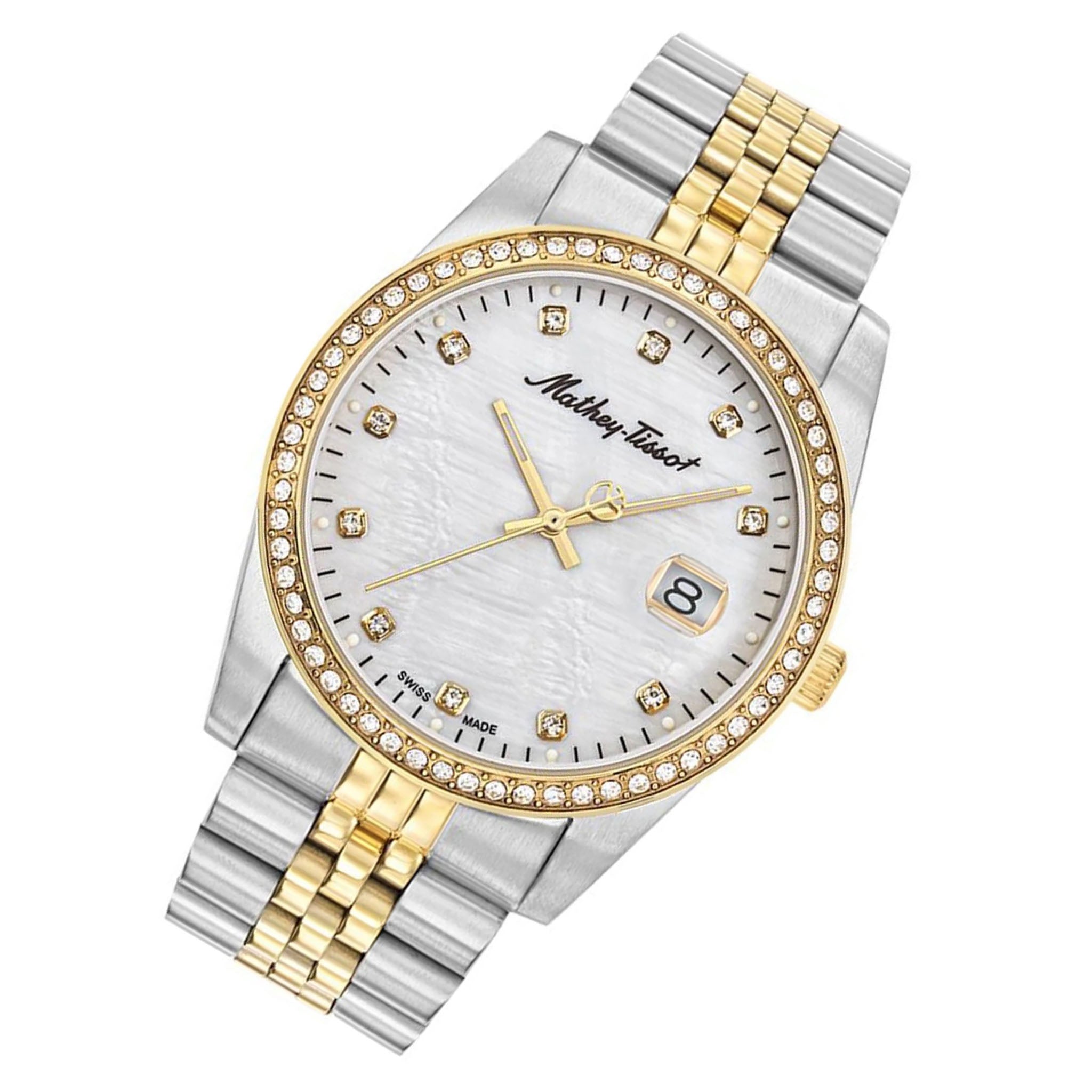 Mathey-Tissot Mathy IV Stones Two-Tone Steel Swiss Made Men's Watch - H709BQI