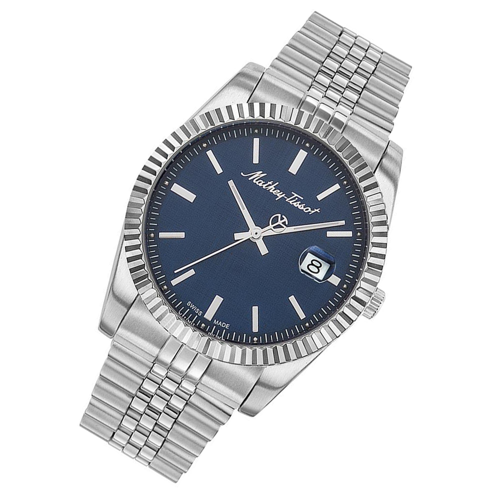 Mathey-Tissot Mathy III Stainless Steel Blue Dial Men's Watch - H810ABU