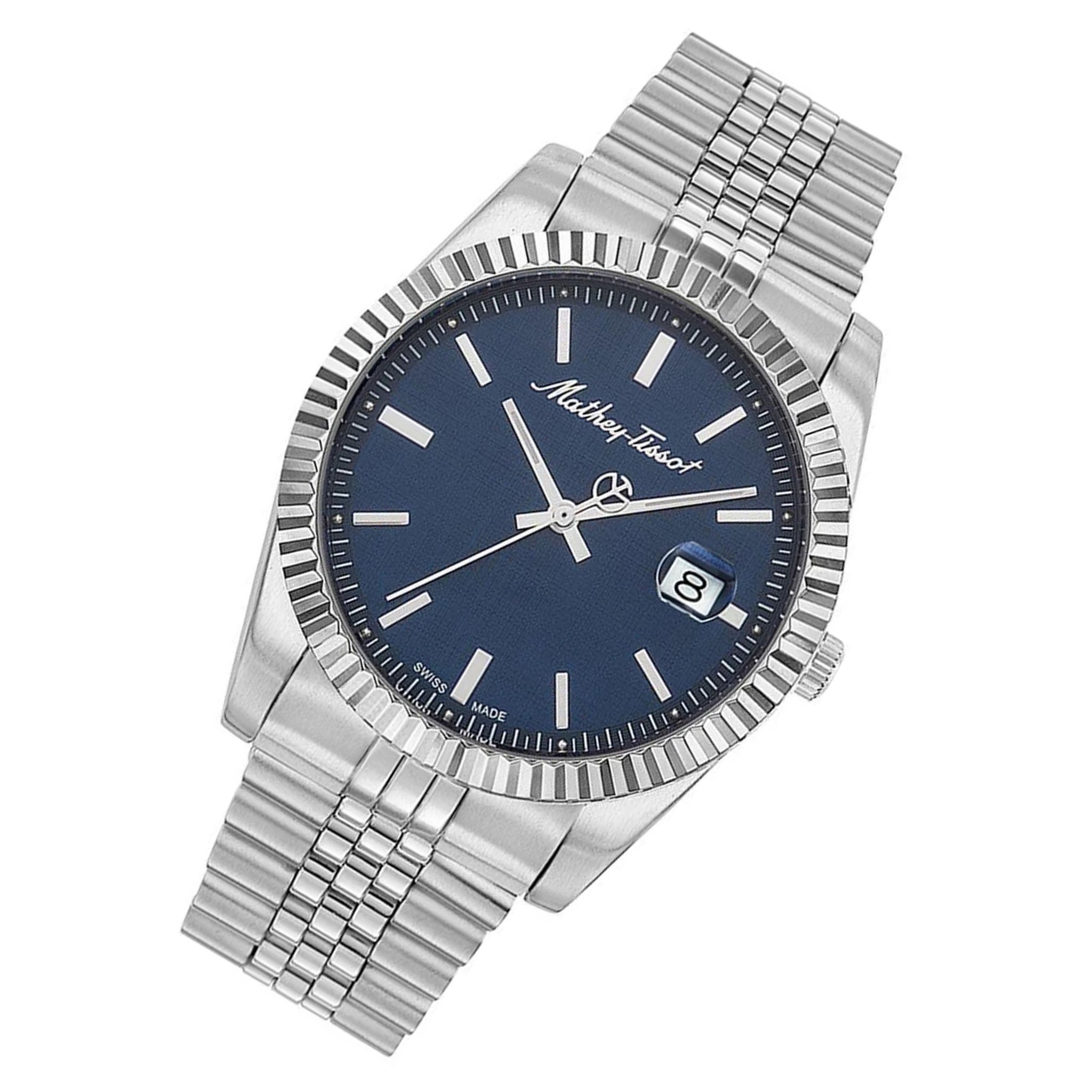 Mathey Tissot Mathy III Stainless Steel Blue Dial Men s Watch