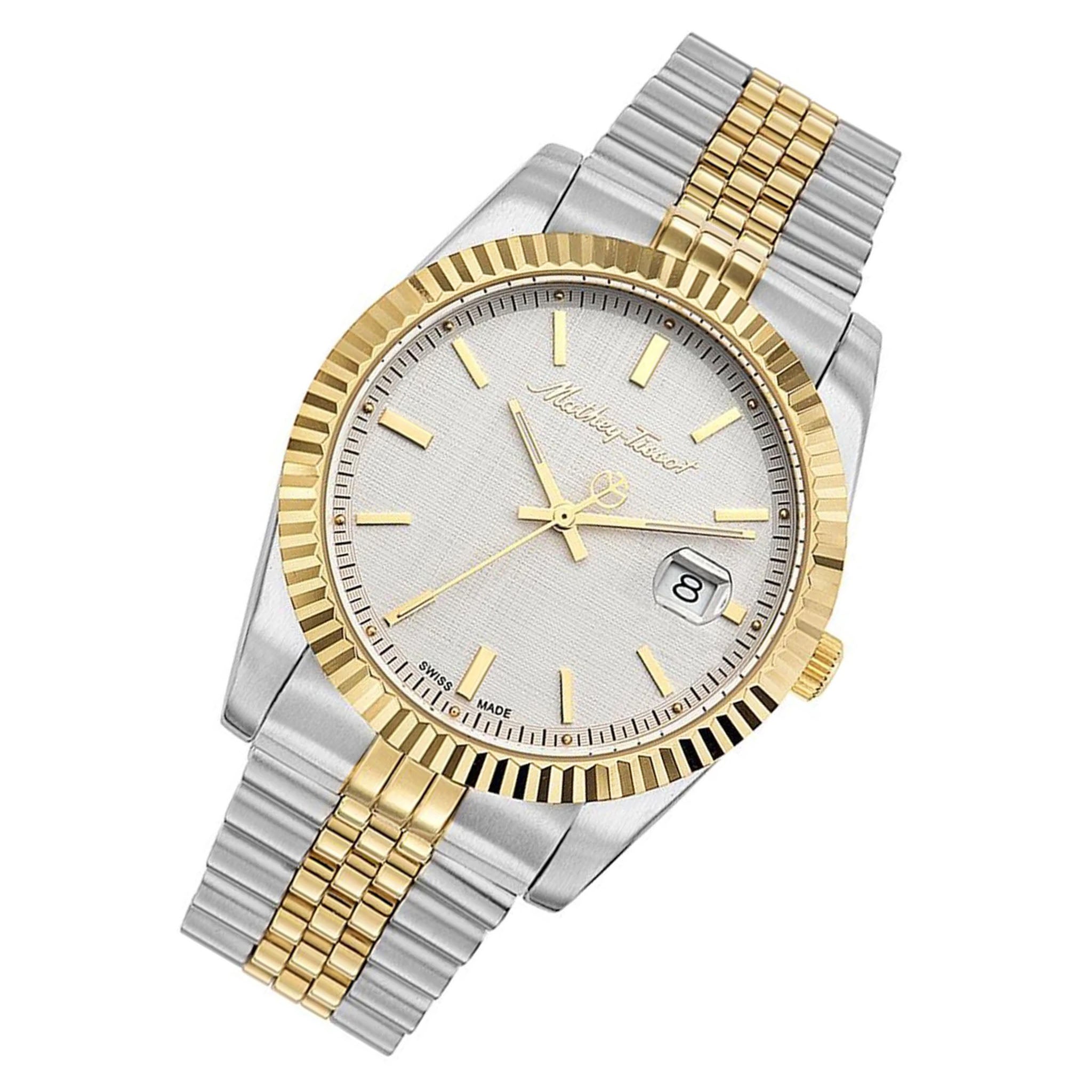 Mathey-Tissot Mathy III Stainless Steel White Dial Swiss Made Men's Watch - H810BI