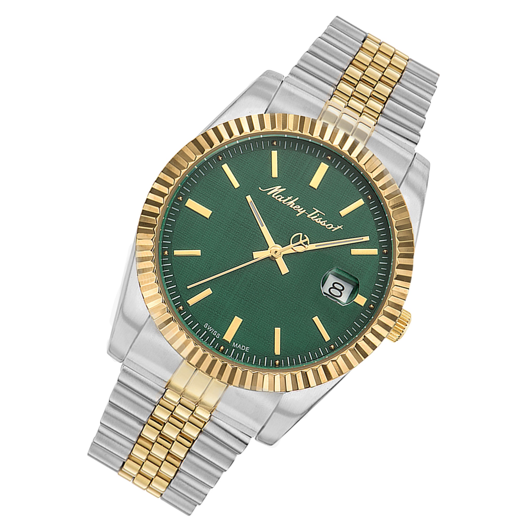 Mathey-Tissot Two-Tone Steel Green Dial Men's Watch - H810BV