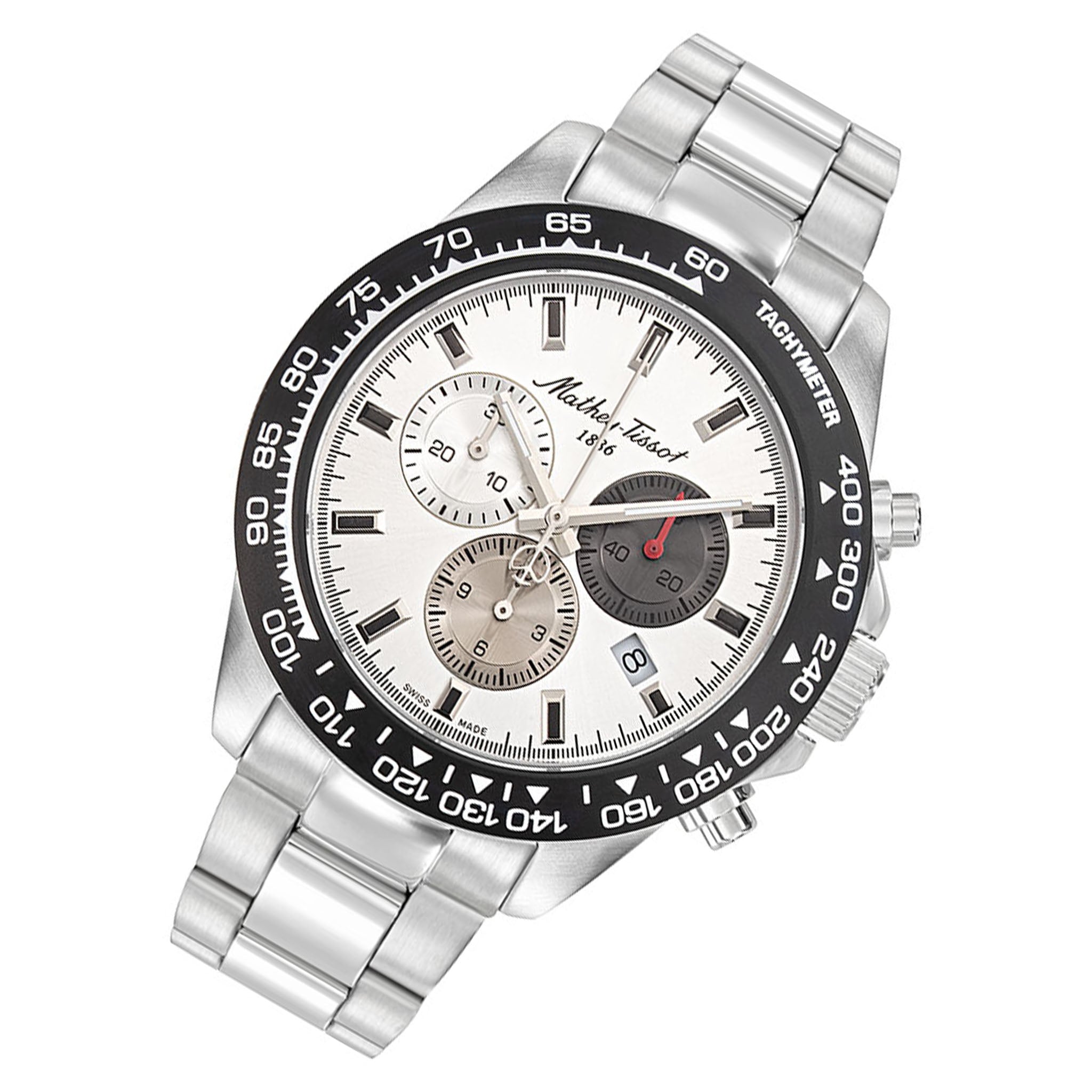 Mathey-Tissot Silver Steel Chronograph Men's Watch - H938CHAS