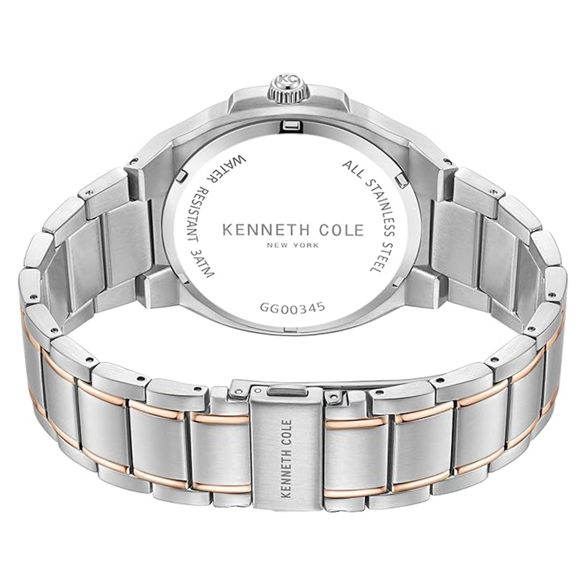 Kenneth Cole Silver Steel Blue Dark Dial Men's Watch - KCWGG0034506