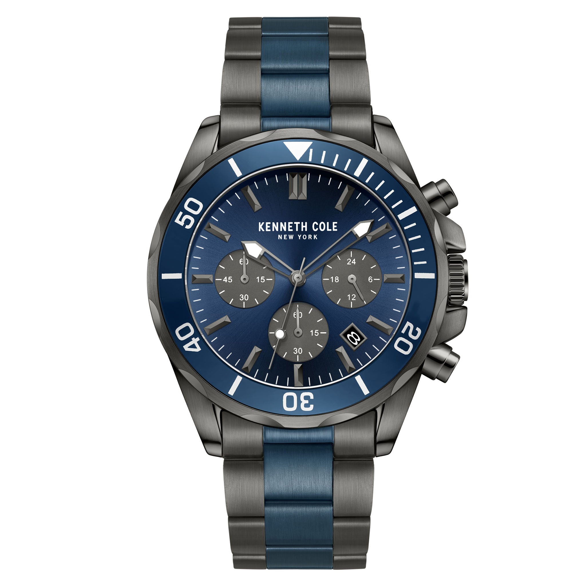 Kenneth Cole Stainless Steel Blue Dial Stainless Steel Men's Watch - KCWGI0027104