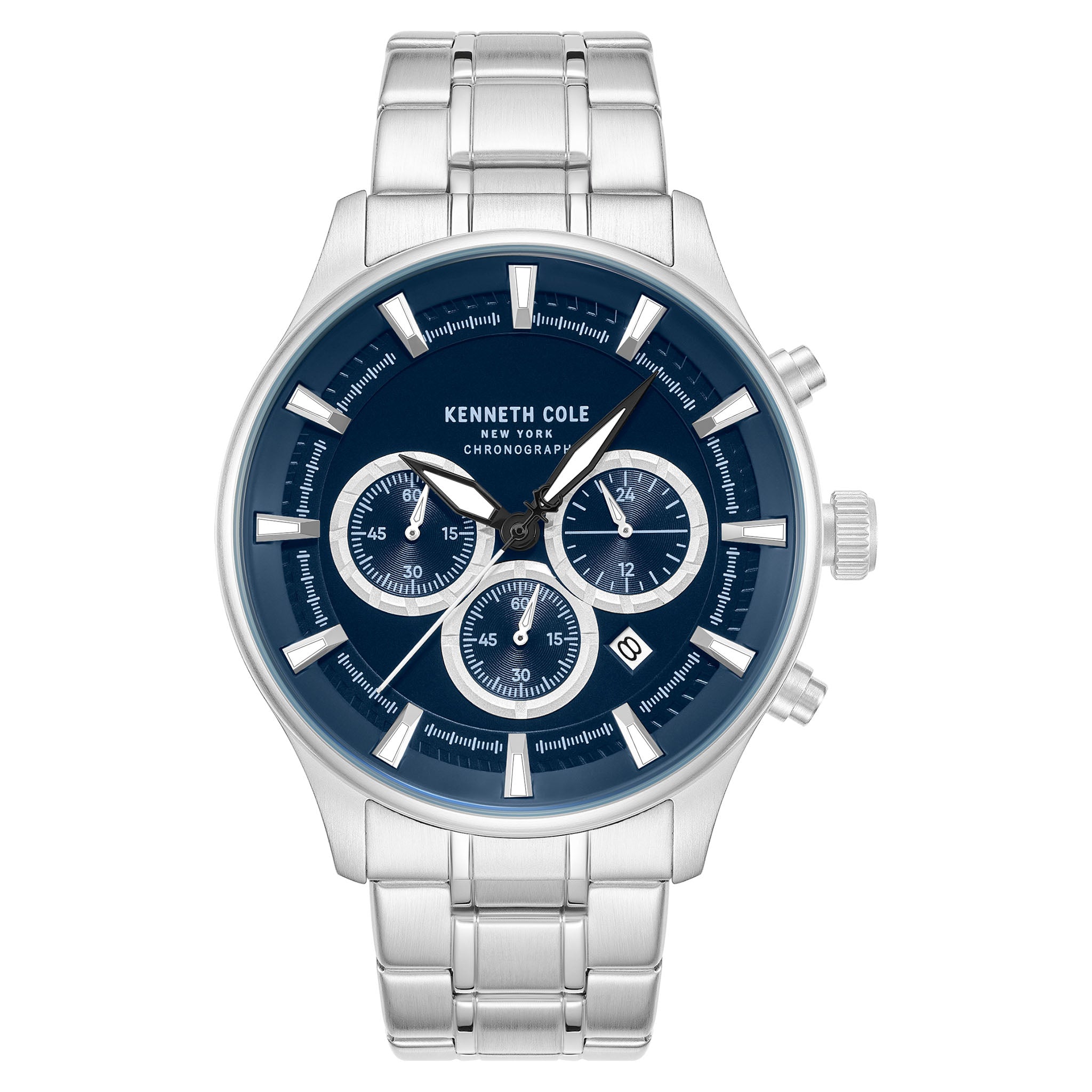 Kenneth Cole Stainless Steel Blue Dial Stainless Steel Men's Watch - KCWGI0058401