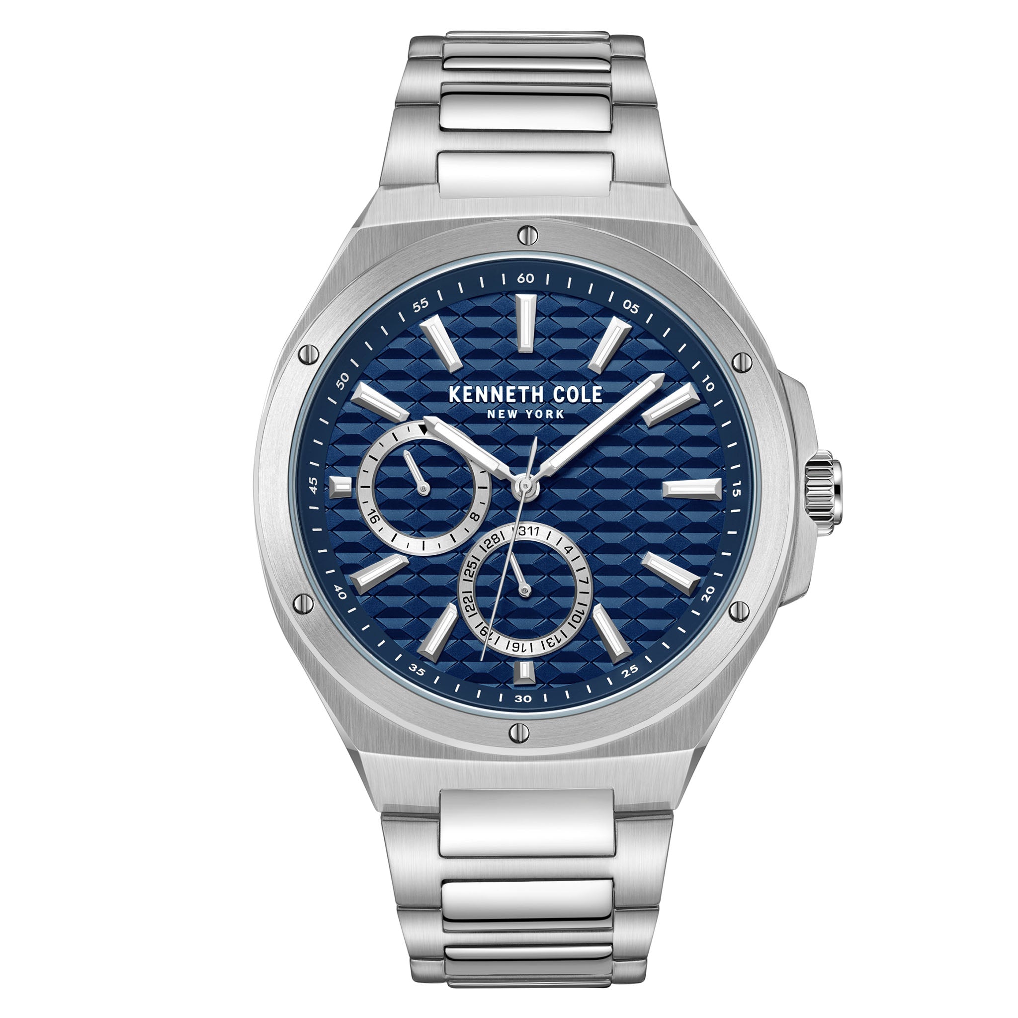 Kenneth Cole Stainless Steel Blue Dial Stainless Steel Men's Watch - KCWGK0035403