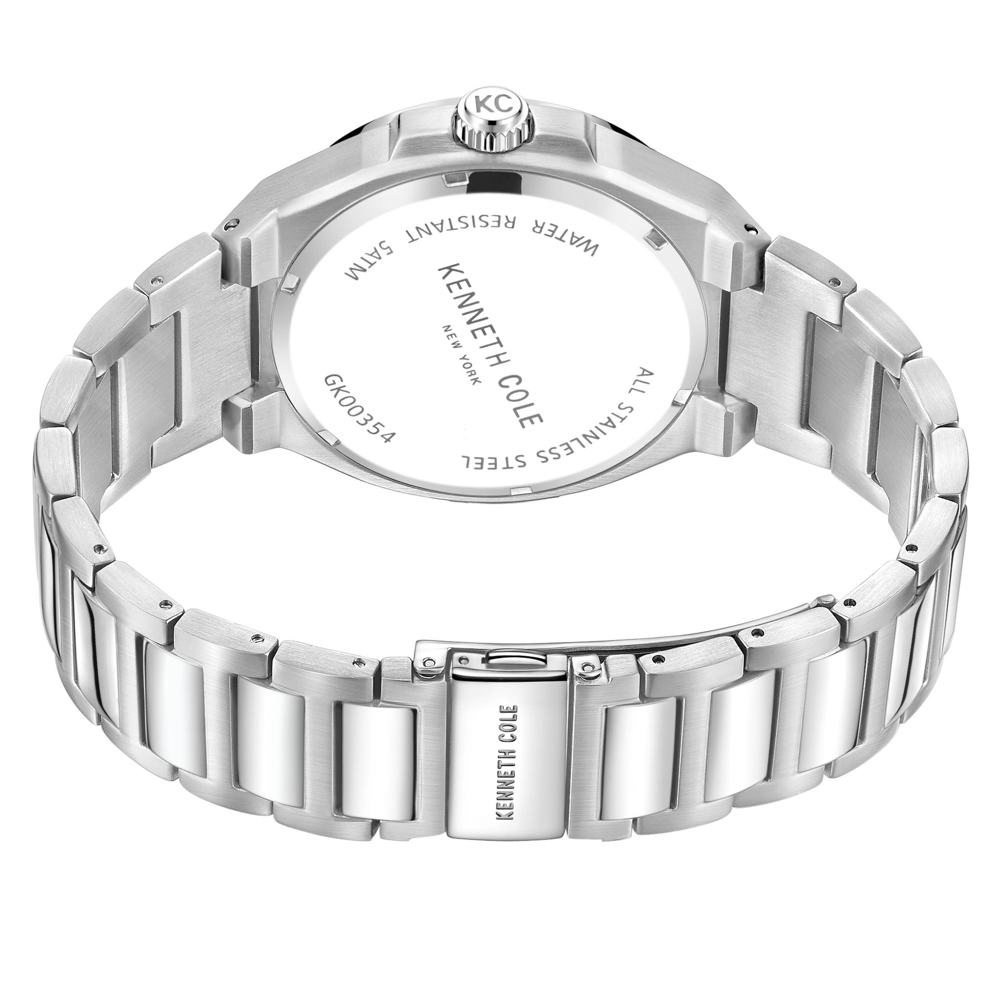 Kenneth Cole Silver Steel Blue Dial Multi-function Men's Watch - KCWGK0035403