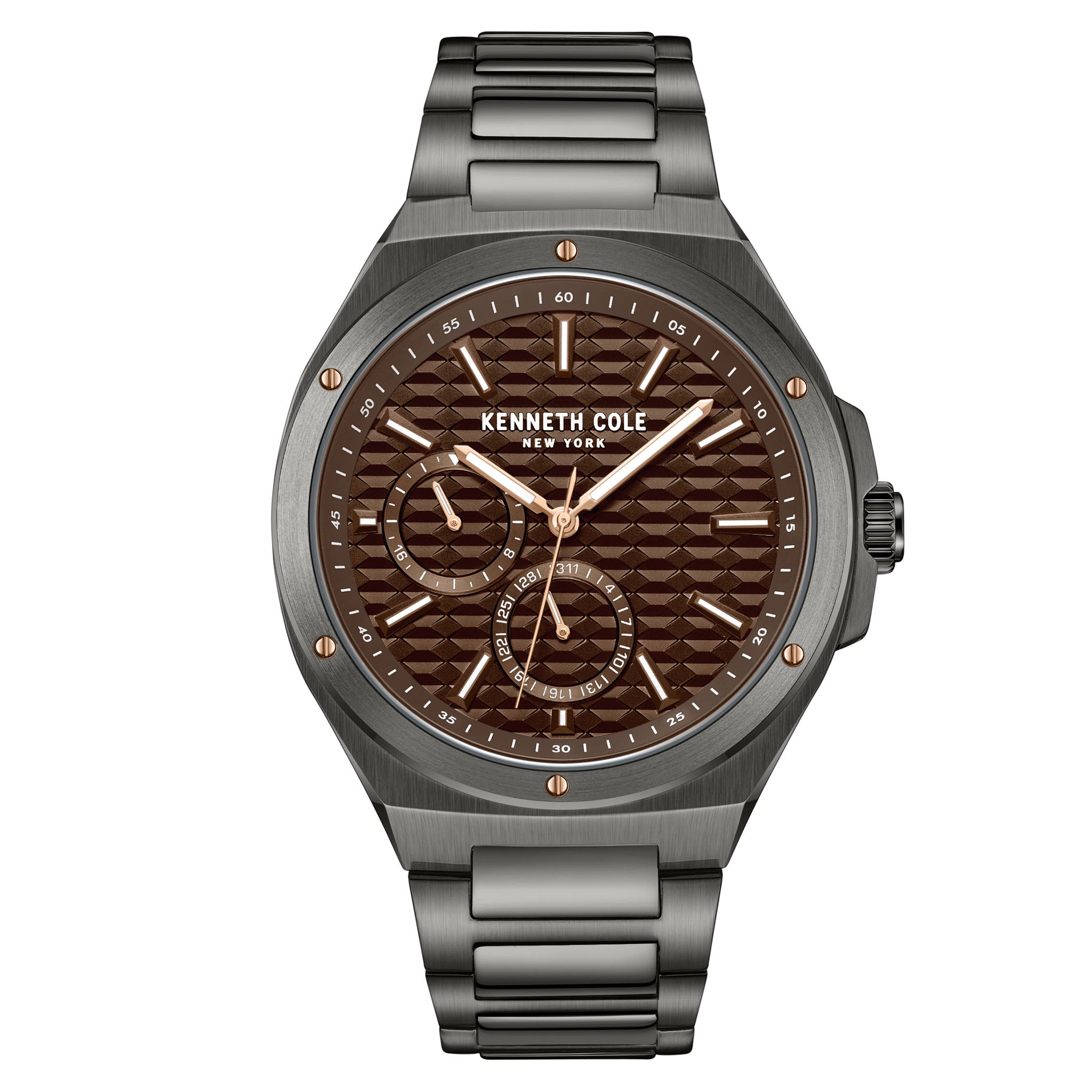 Kenneth Cole Stainless Steel Brown Dial Stainless Steel Men's Watch - KCWGK0035404