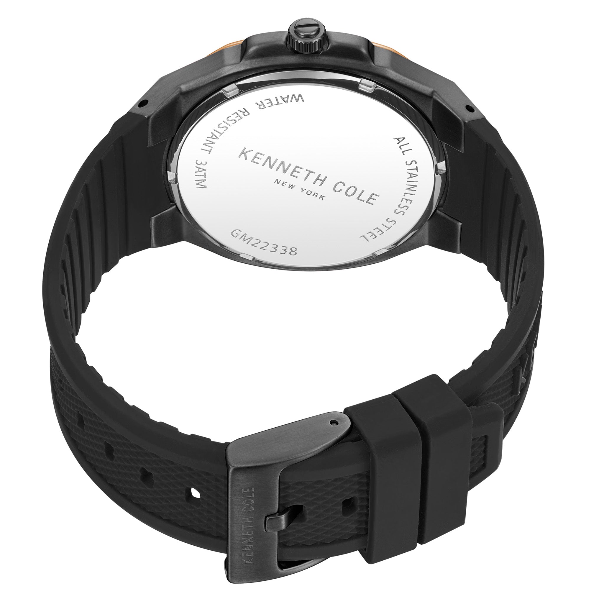 Kenneth Cole Silicone Black Men's Watch - KCWGM2233801