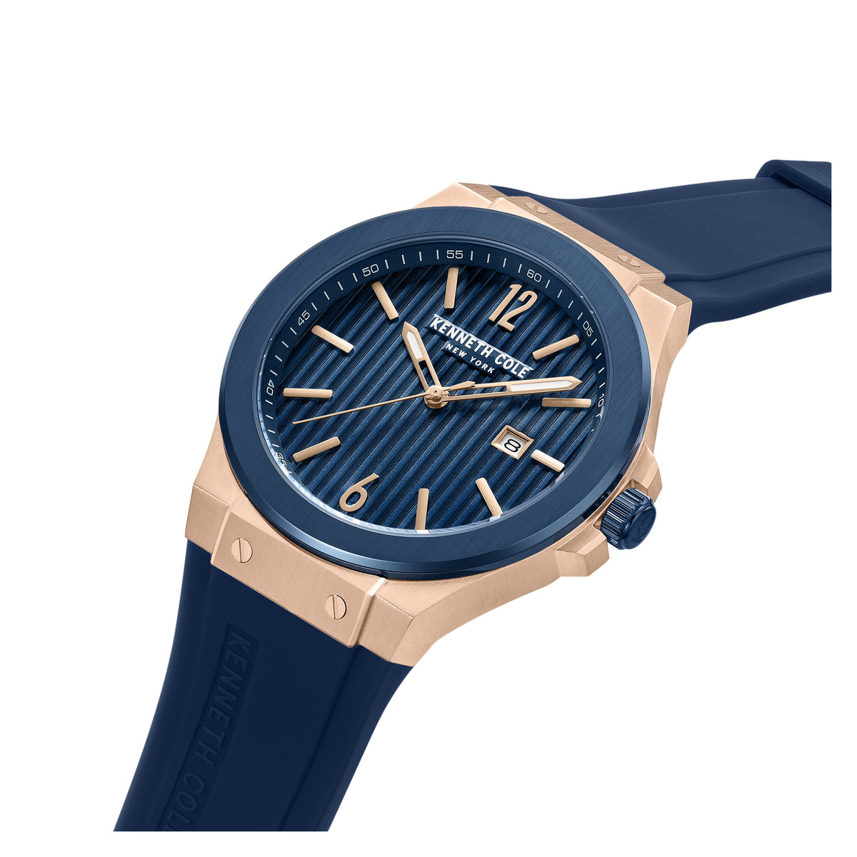 Kenneth Cole Silicone Blue Dial Men's Watch - KCWGN0034403