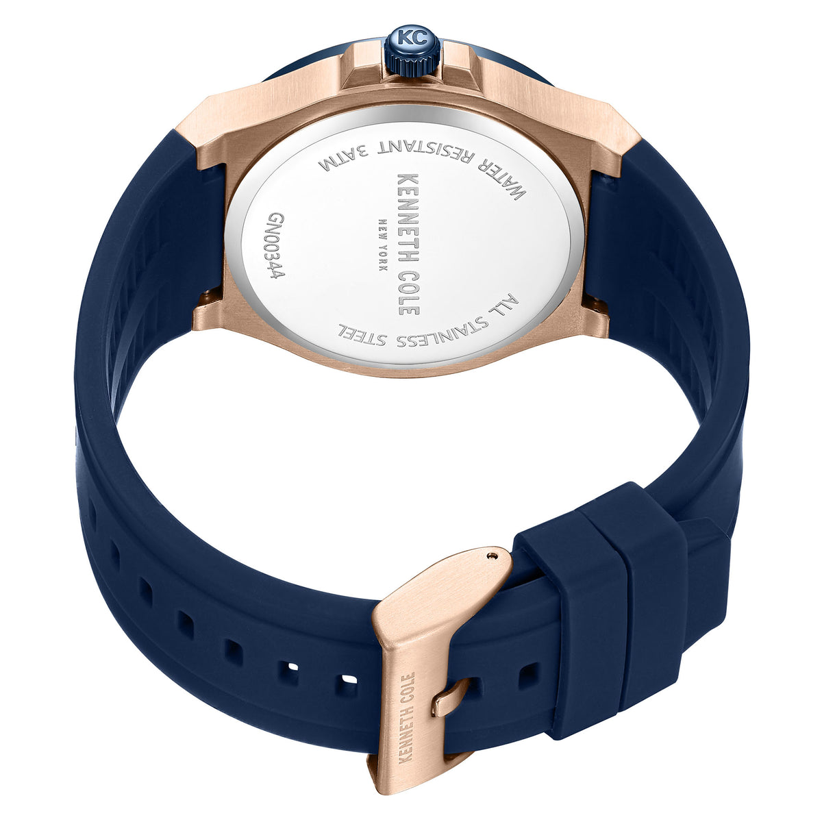 Kenneth Cole Silicone Blue Dial Men's Watch - KCWGN0034403