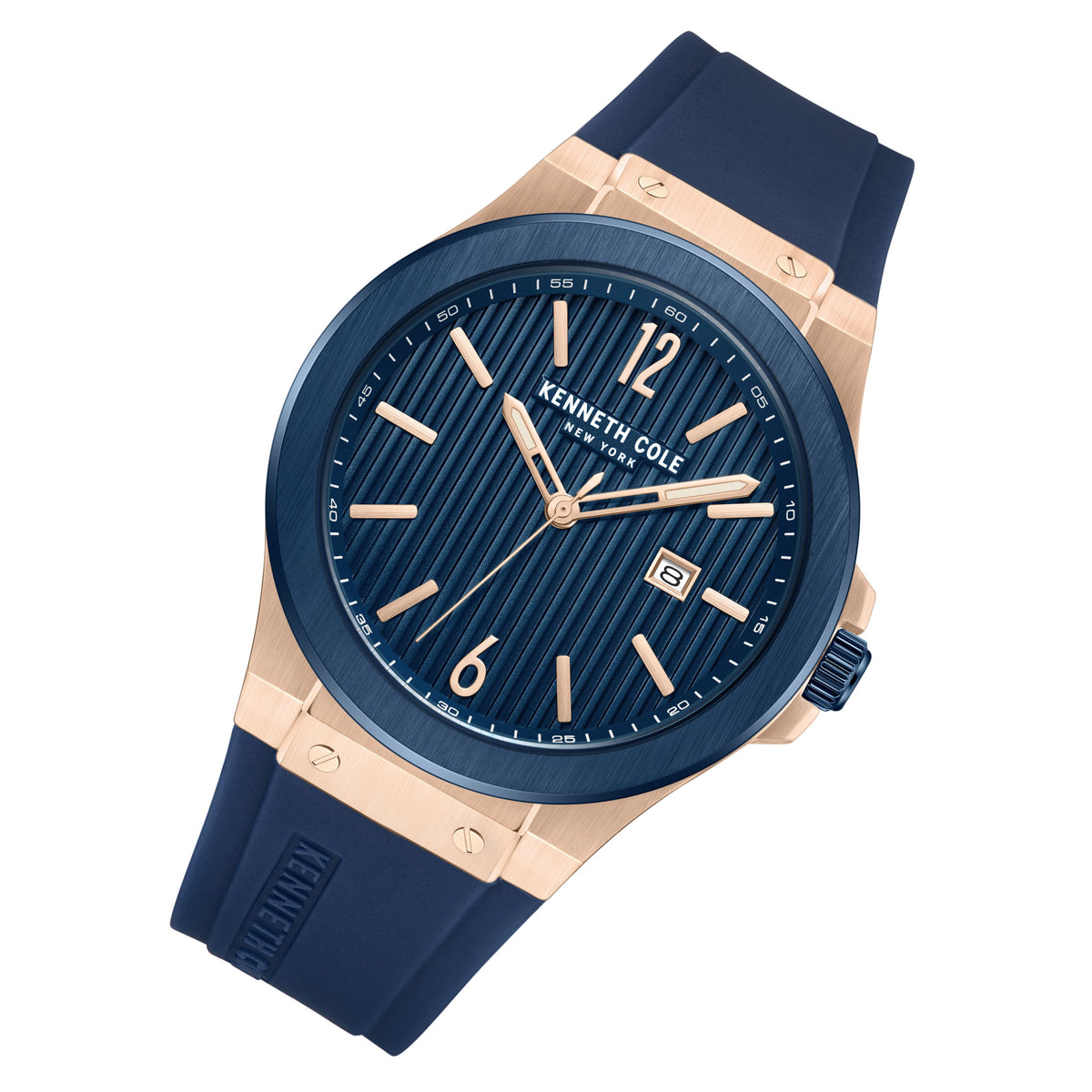 Kenneth Cole Silicone Blue Dial Men's Watch - KCWGN0034403