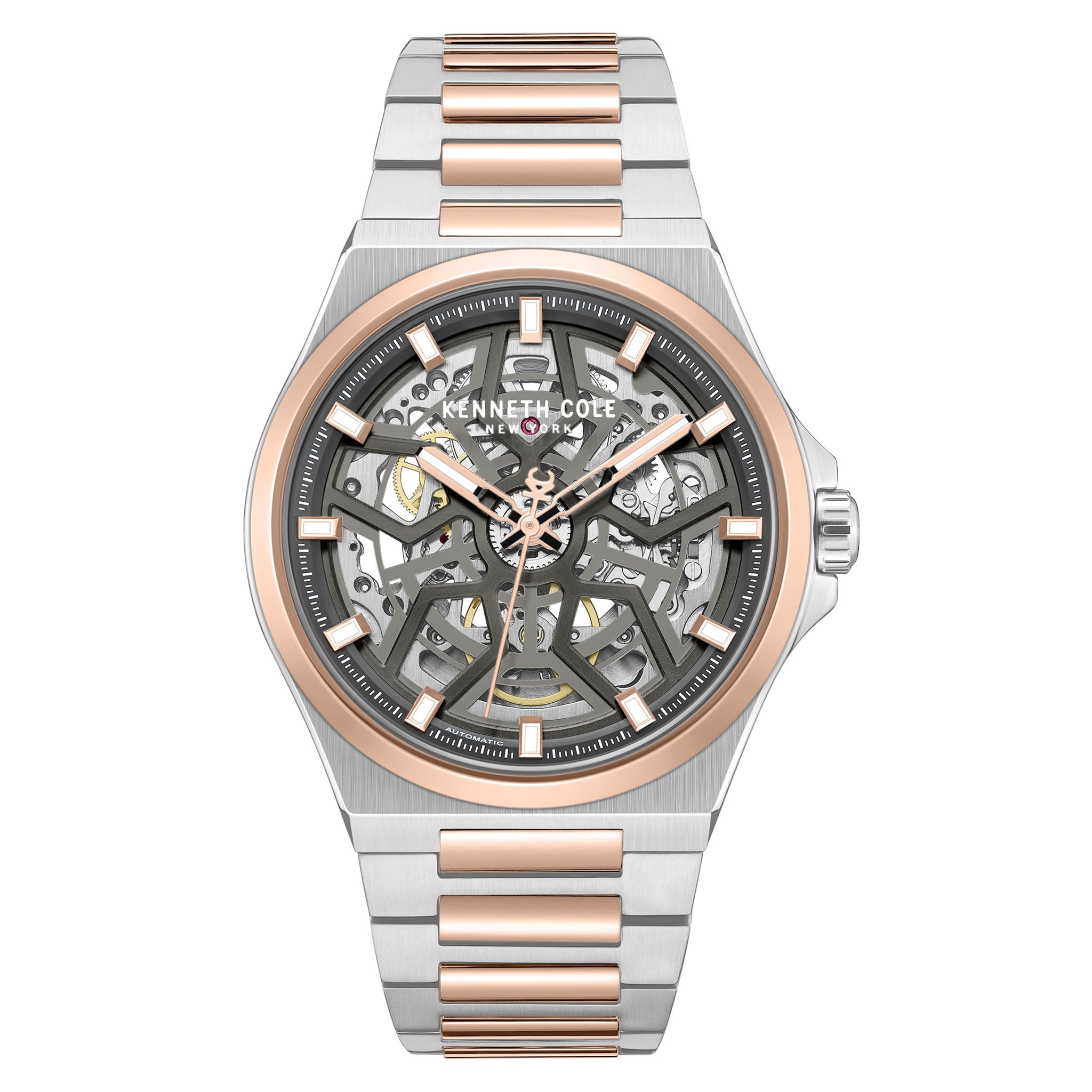 Kenneth Cole Stainless Steel Gun Dial Stainless Steel Automatic Men's Watch - KCWGY0065302