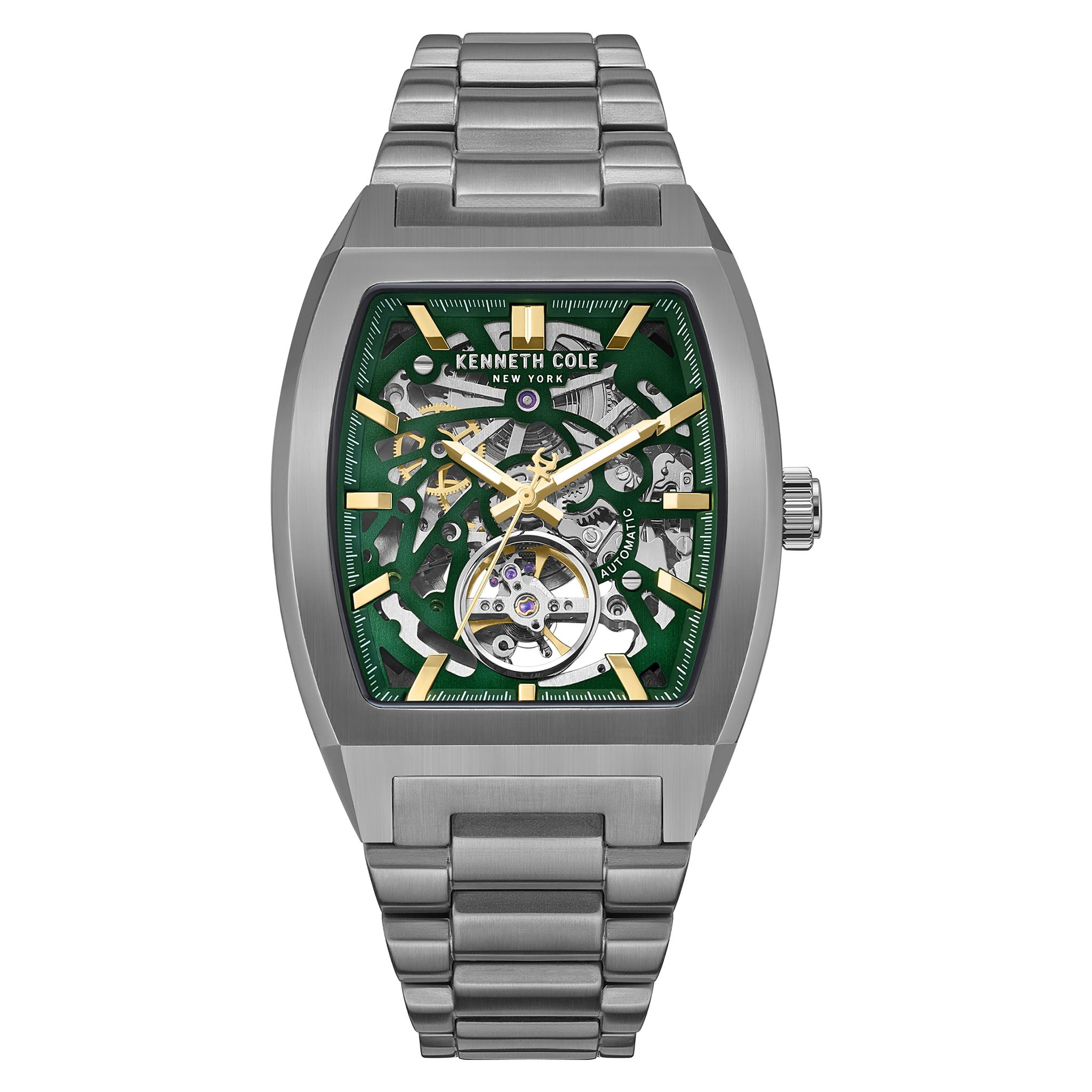Kenneth Cole Stainless Steel Green Dial Stainless Steel Automatic Men's Watch - KCWGY0077502
