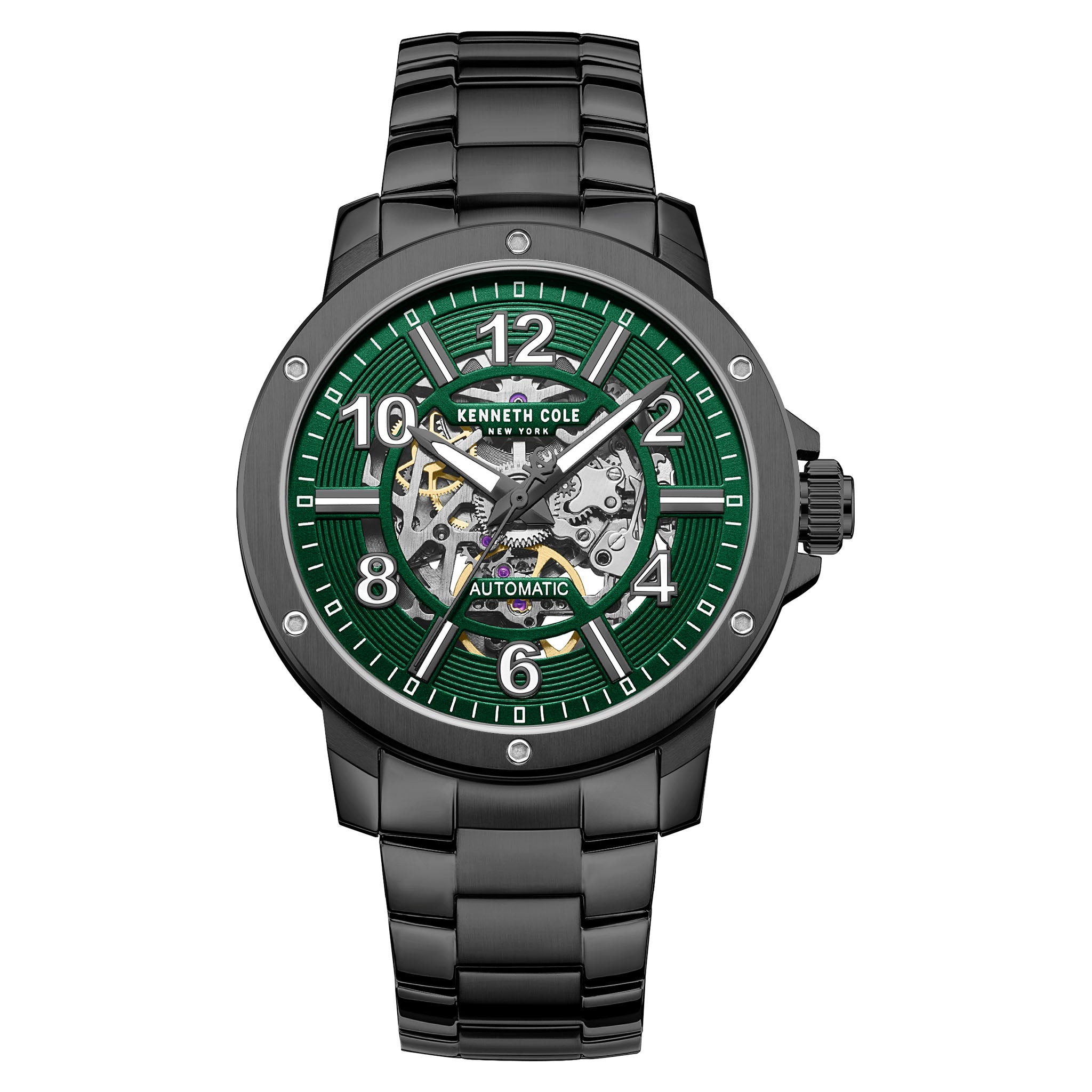Kenneth Cole Stainless Steel Green Dial Stainless Steel Automatic Men's Watch - KCWGY0081101