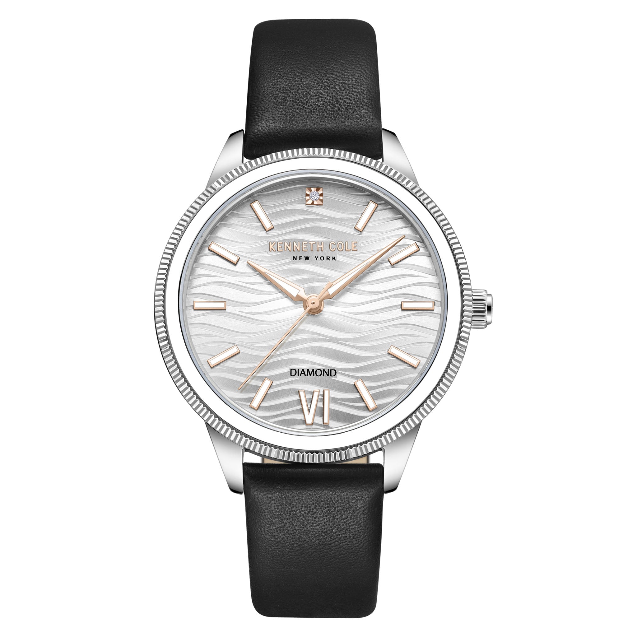 Kenneth Cole Stainless Steel Silver Dial Leather Women's Watch - KCWLA0017701