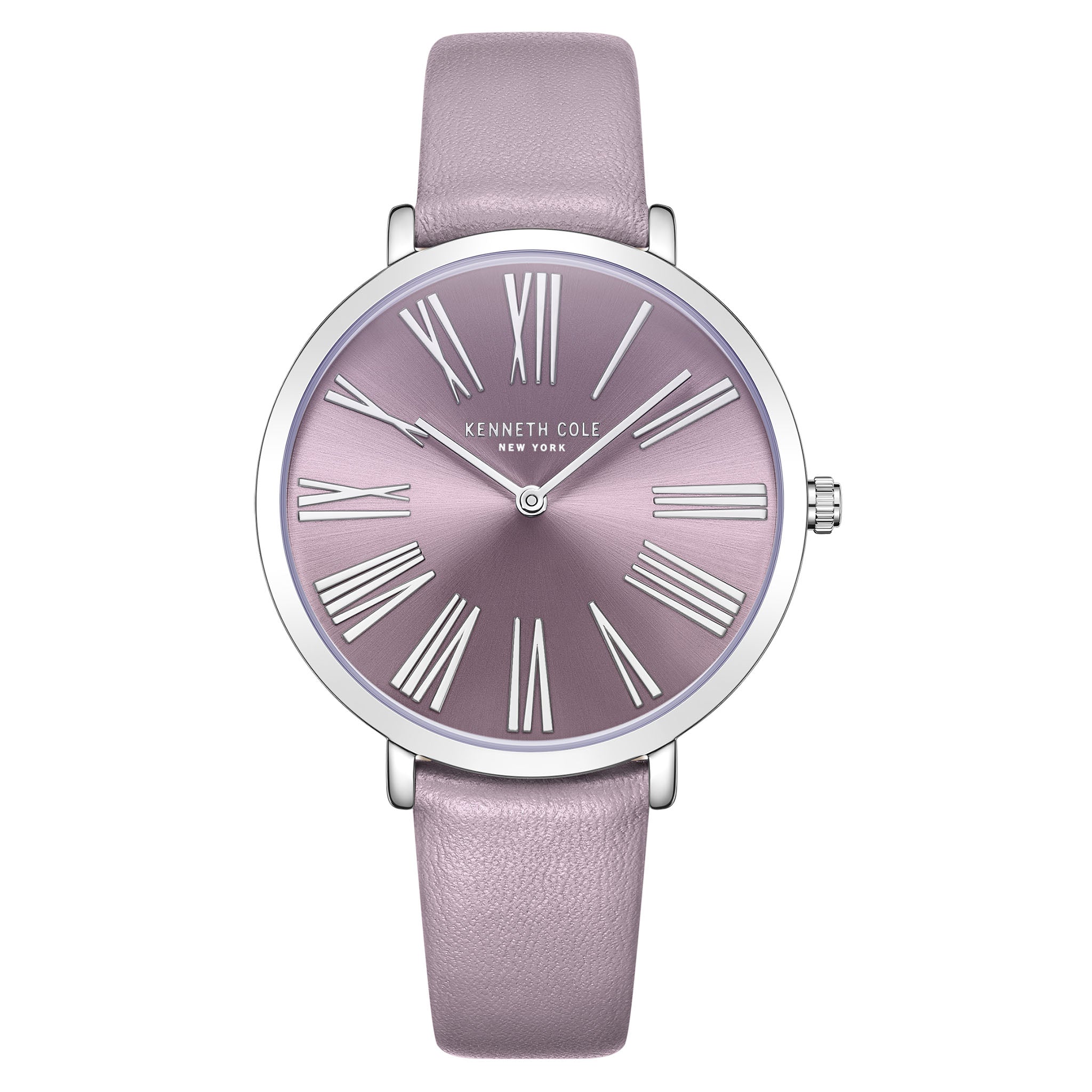Kenneth Cole Stainless Steel Purple Light Dial Leather Women's Watch - KCWLA0027302