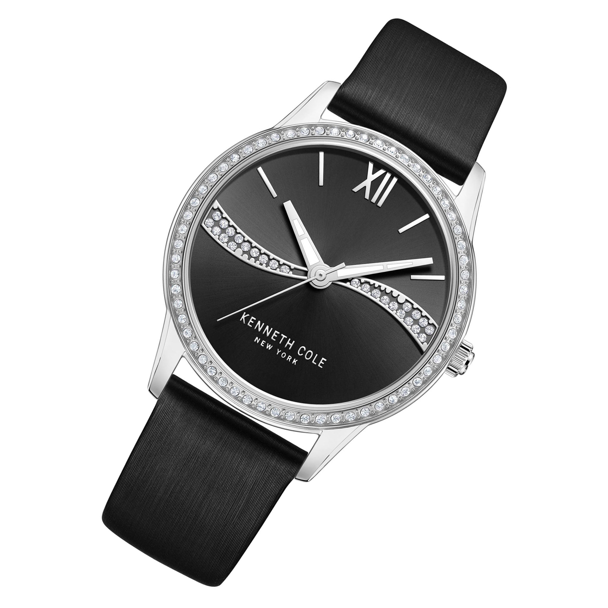 Kenneth Cole Leather Black Dial Women's Watch - KCWLA2219601