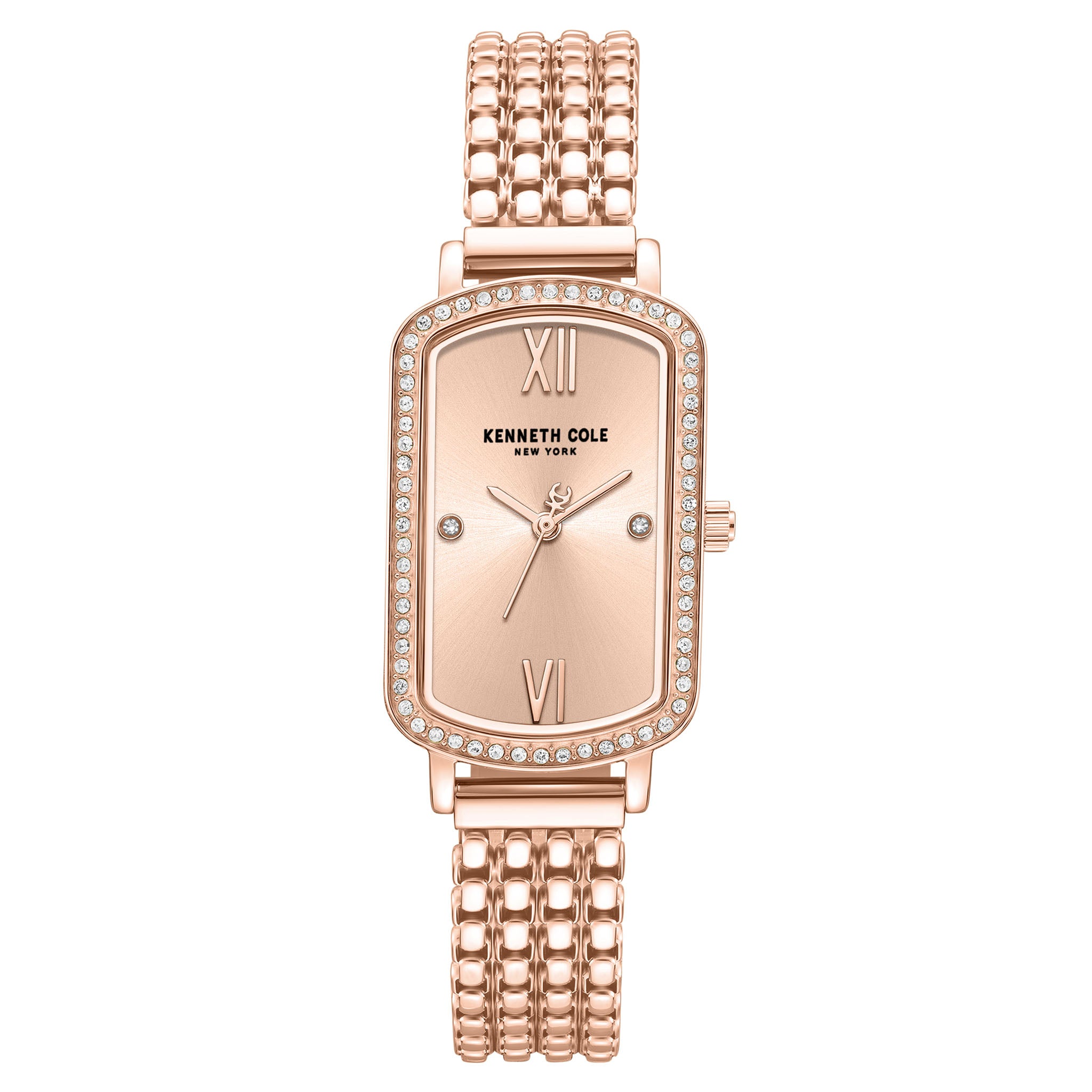 Kenneth Cole Stainless Steel Rose Gold Dial Stainless Steel Women's Watch - KCWLG0065801