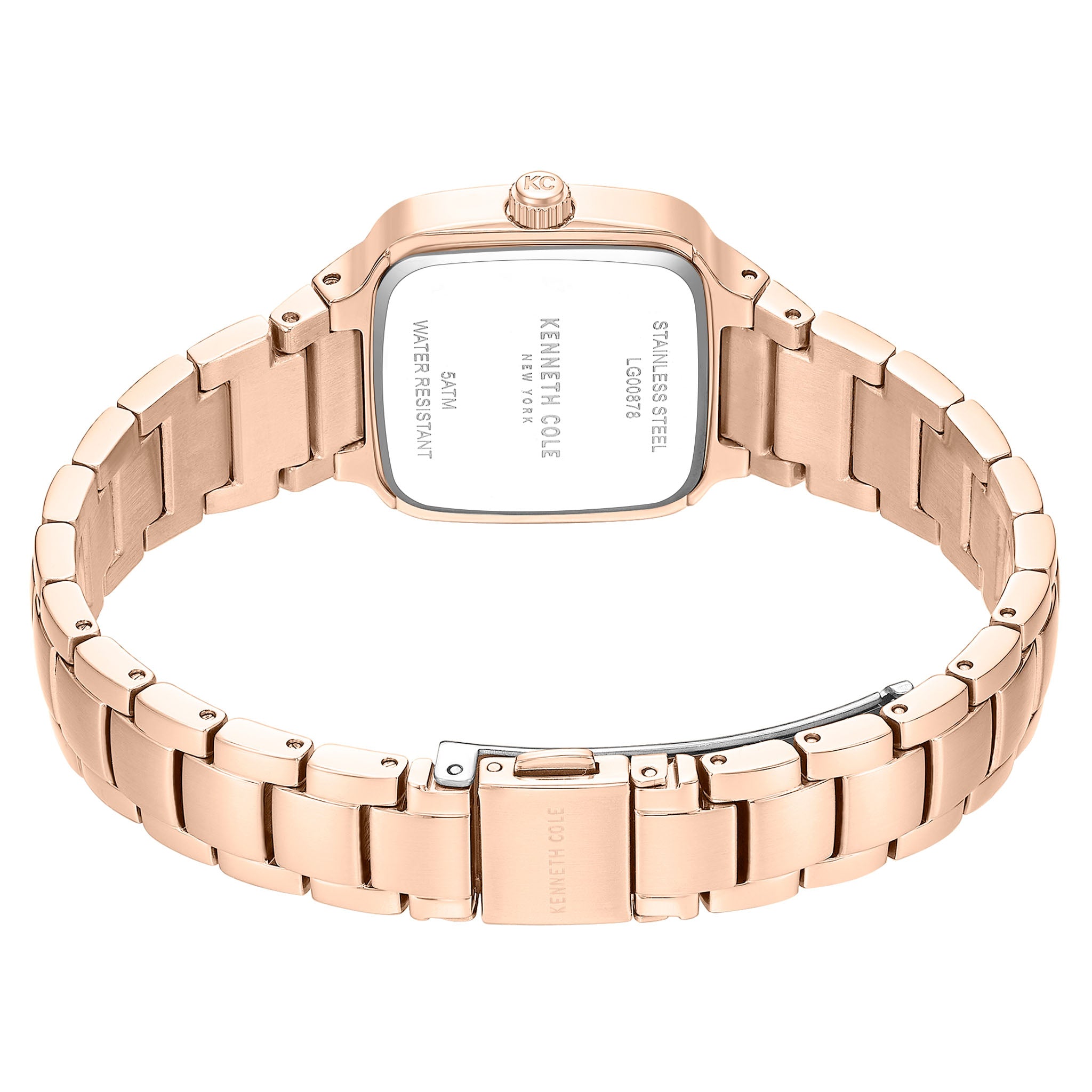Kenneth Cole Rose Gold Steel MOP Brown Dial Women's Watch - KCWLG0087801