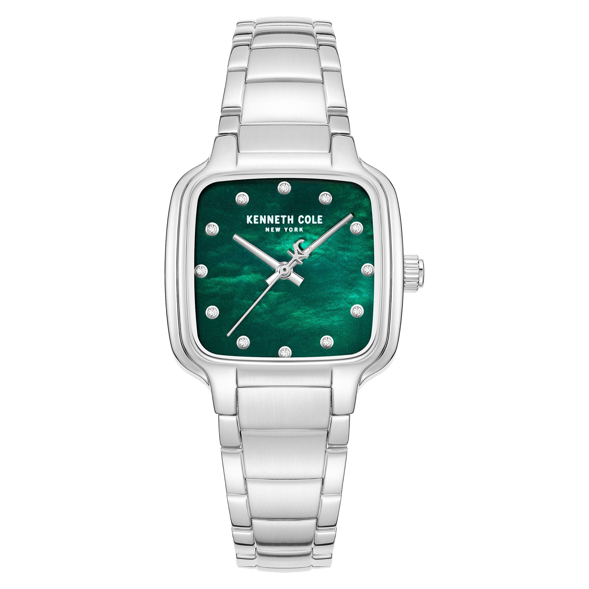 Kenneth Cole Stainless Steel Mother of Pearl Green Dial Stainless Steel Women's Watch - KCWLG0087806