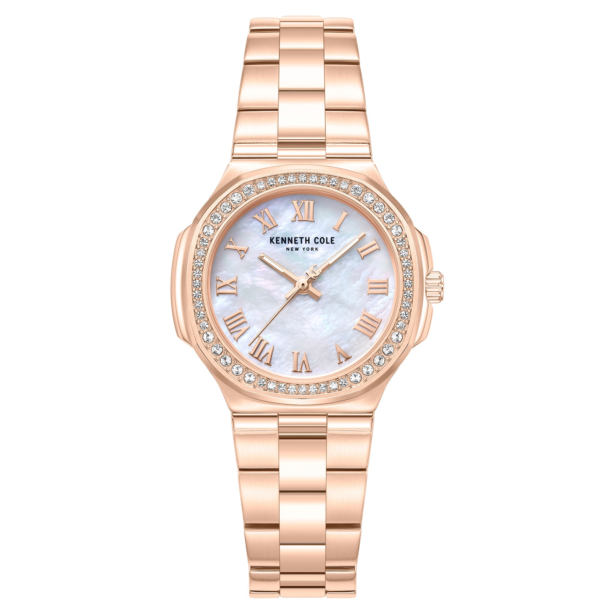 Kenneth Cole Stainless Steel Mother of Pearl Dial Stainless Steel Women's Watch - KCWLG0088703