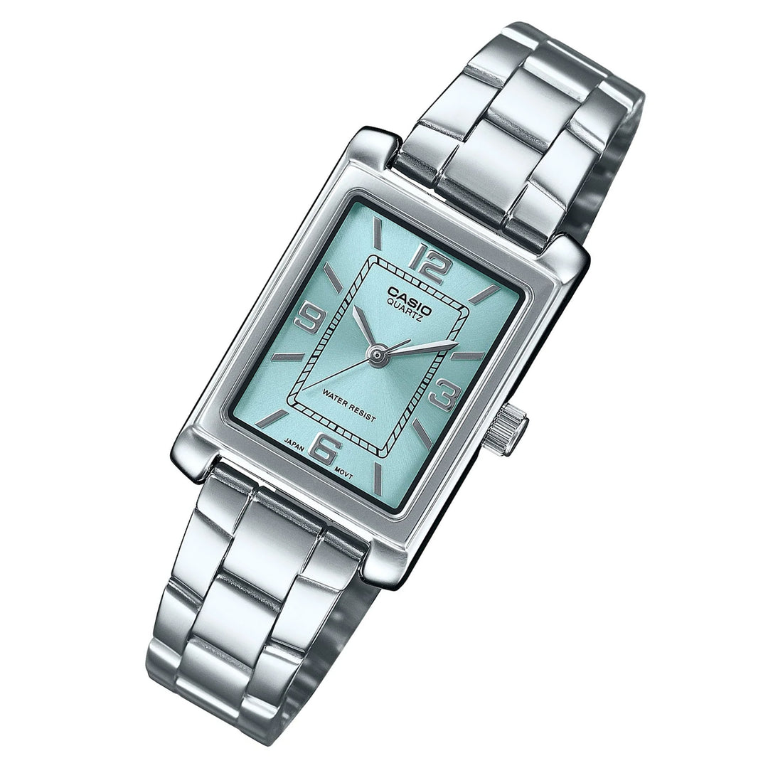 Casio Stainless Steel Light Blue Dial Women's Watch - LTP1234DD-2A