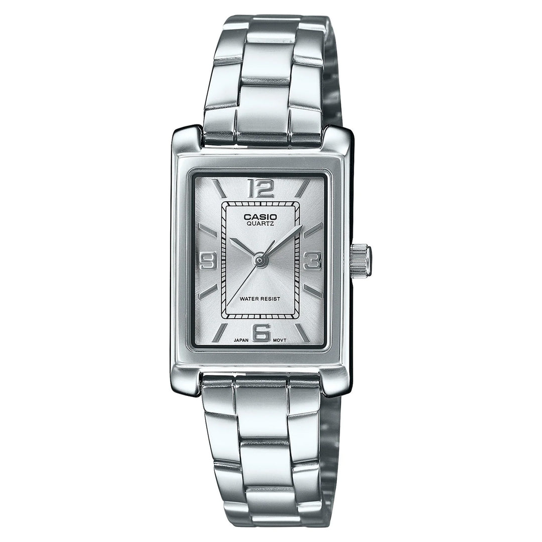 Casio Stainless Steel Silver White Dial Women's Watch - LTP1234DD-7A