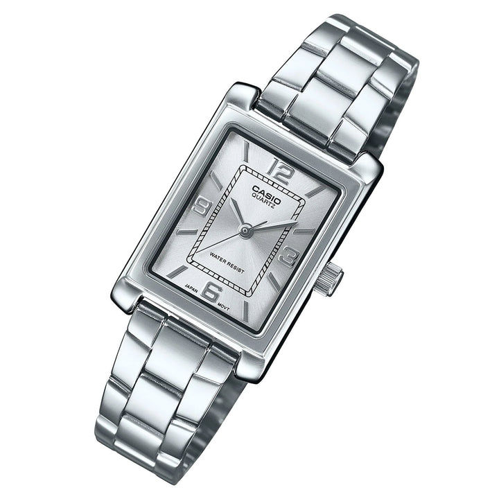 Casio Stainless Steel Silver White Dial Women's Watch - LTP1234DD-7A