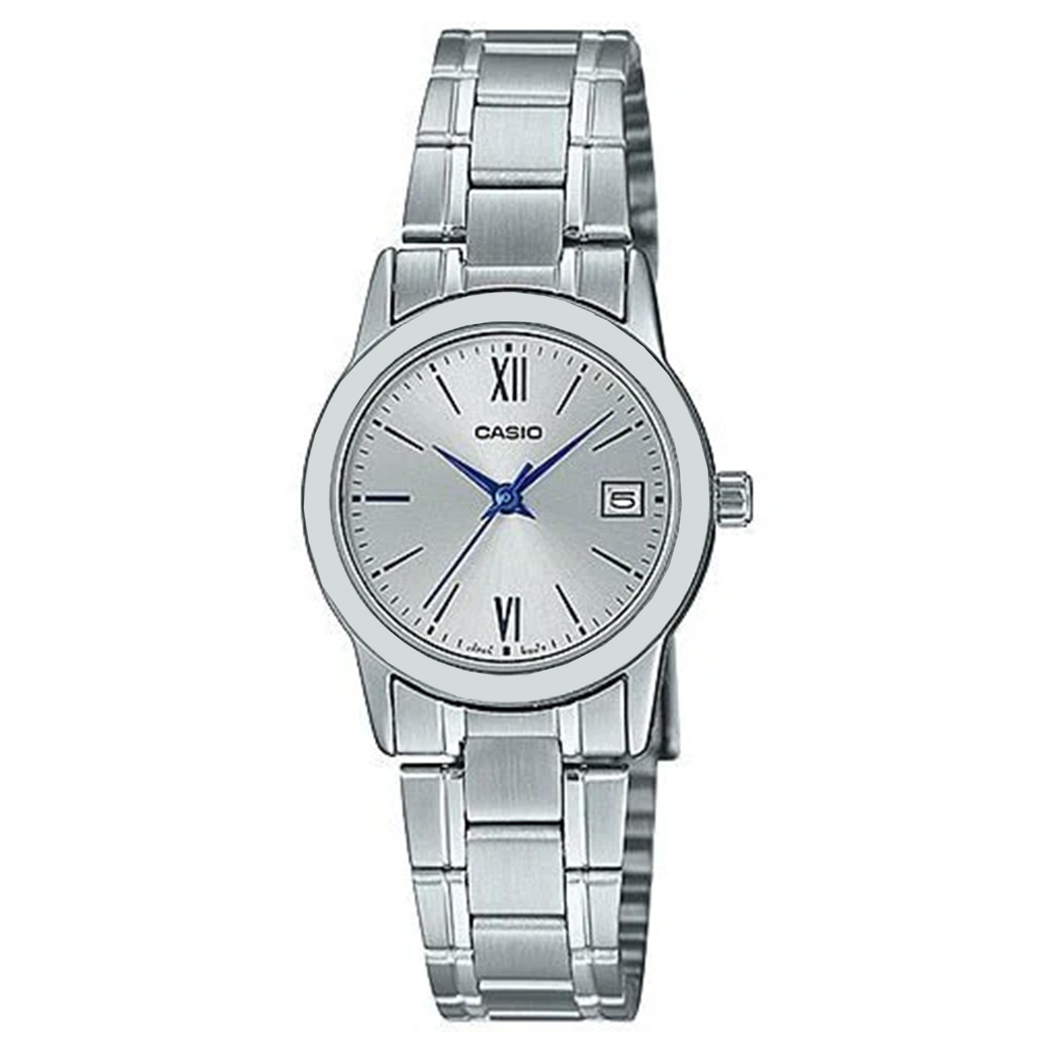 Casio Stainless Steel Silver Dial Women's Watch - LTPV002D-7B3