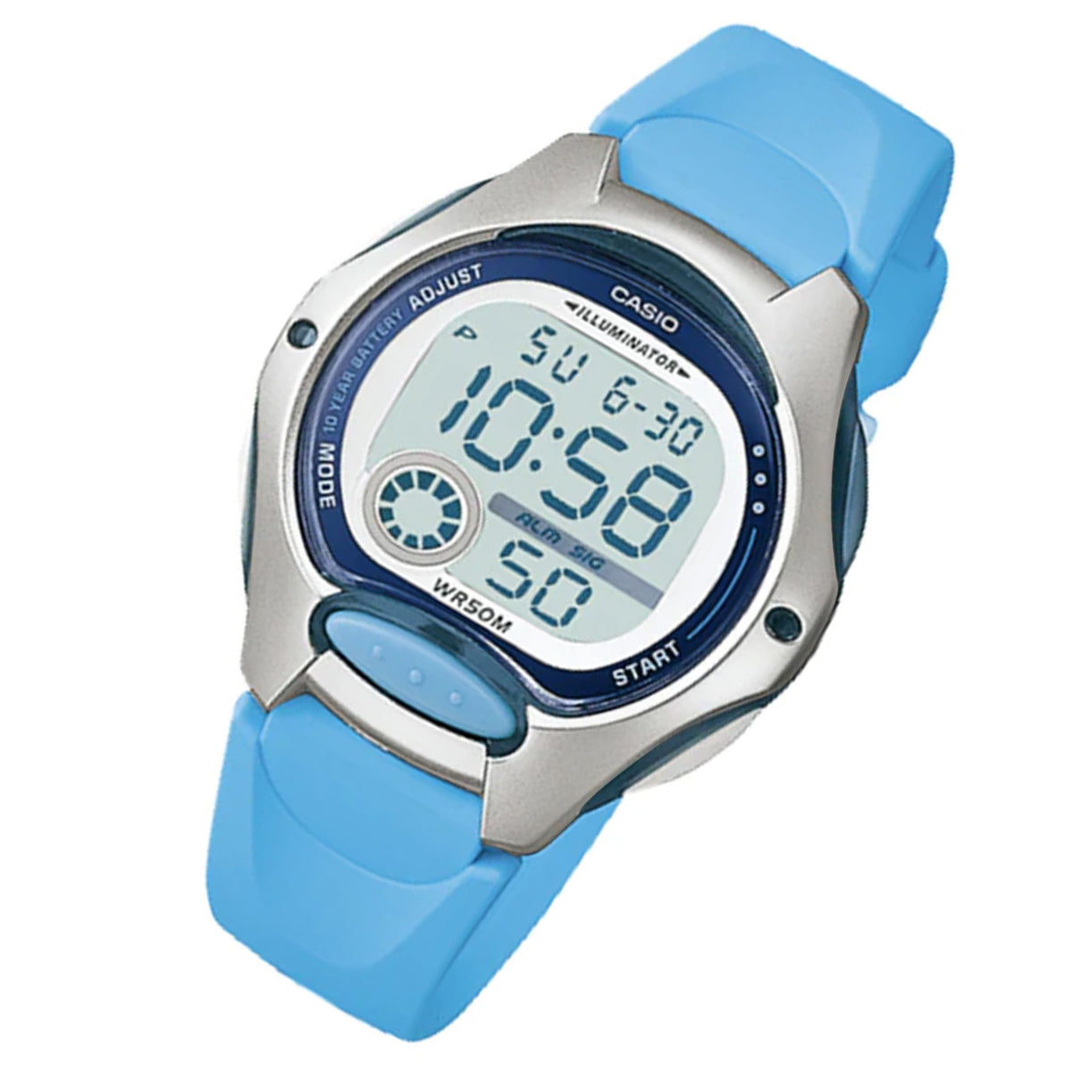 Casio Blue Resin Digital Unisex Watch - LW200-2B