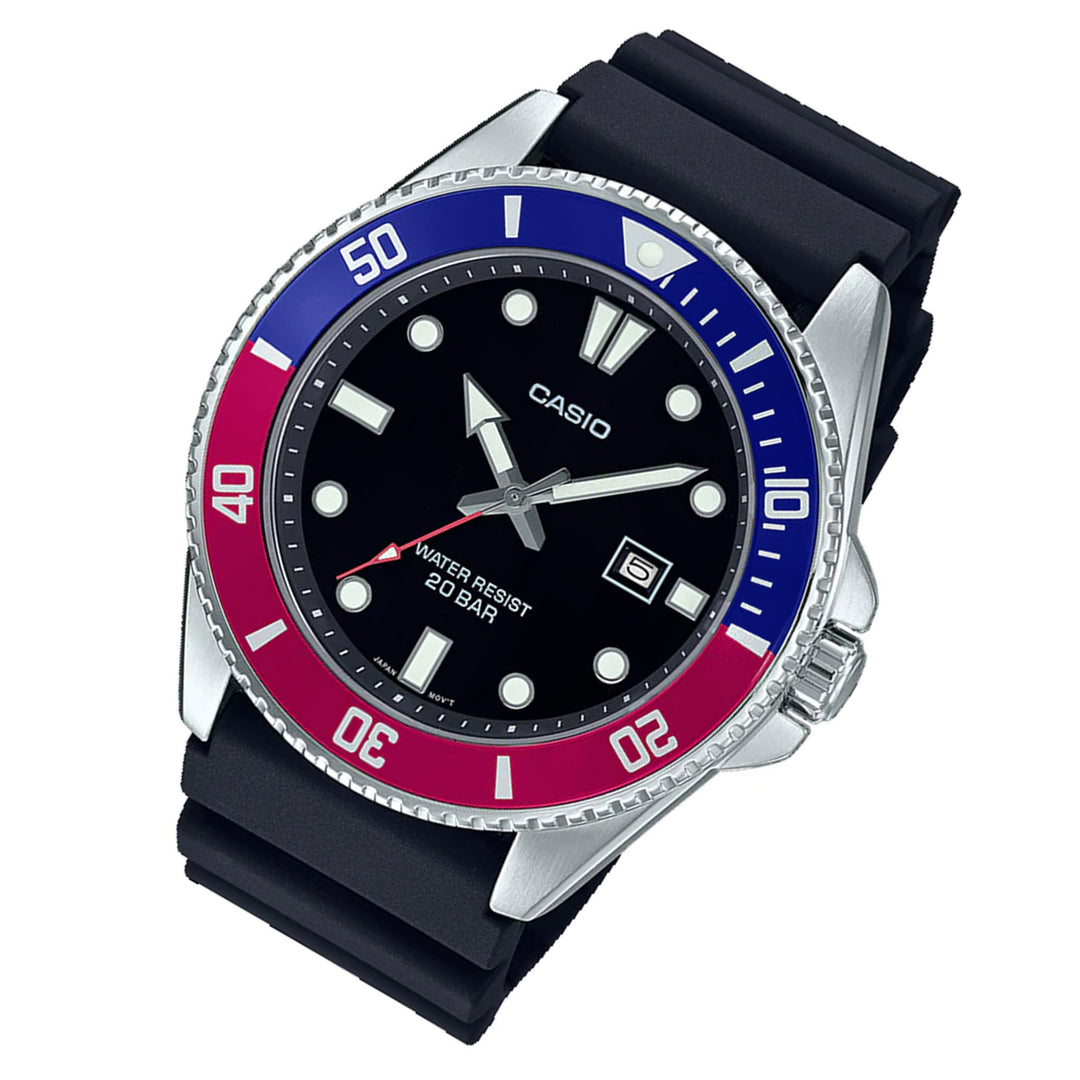 Casio Black Resin Men's Watch - MDV107-1A3