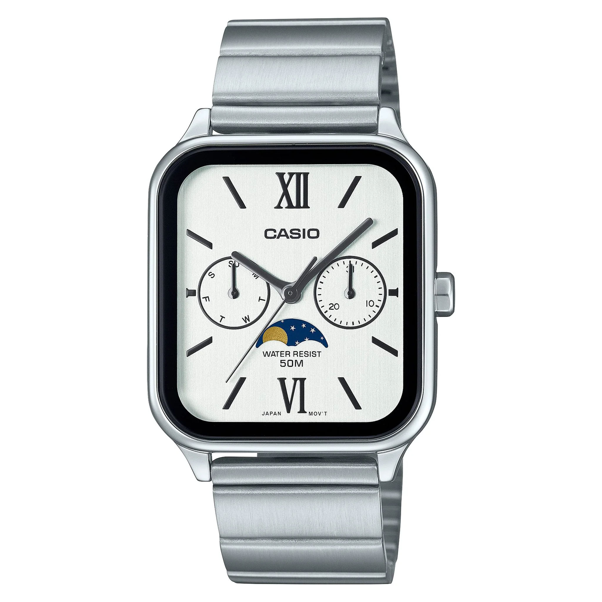 Casio Stainless Steel Silver Dial Multi-Function Women's Watch - MTPM305D-7A2
