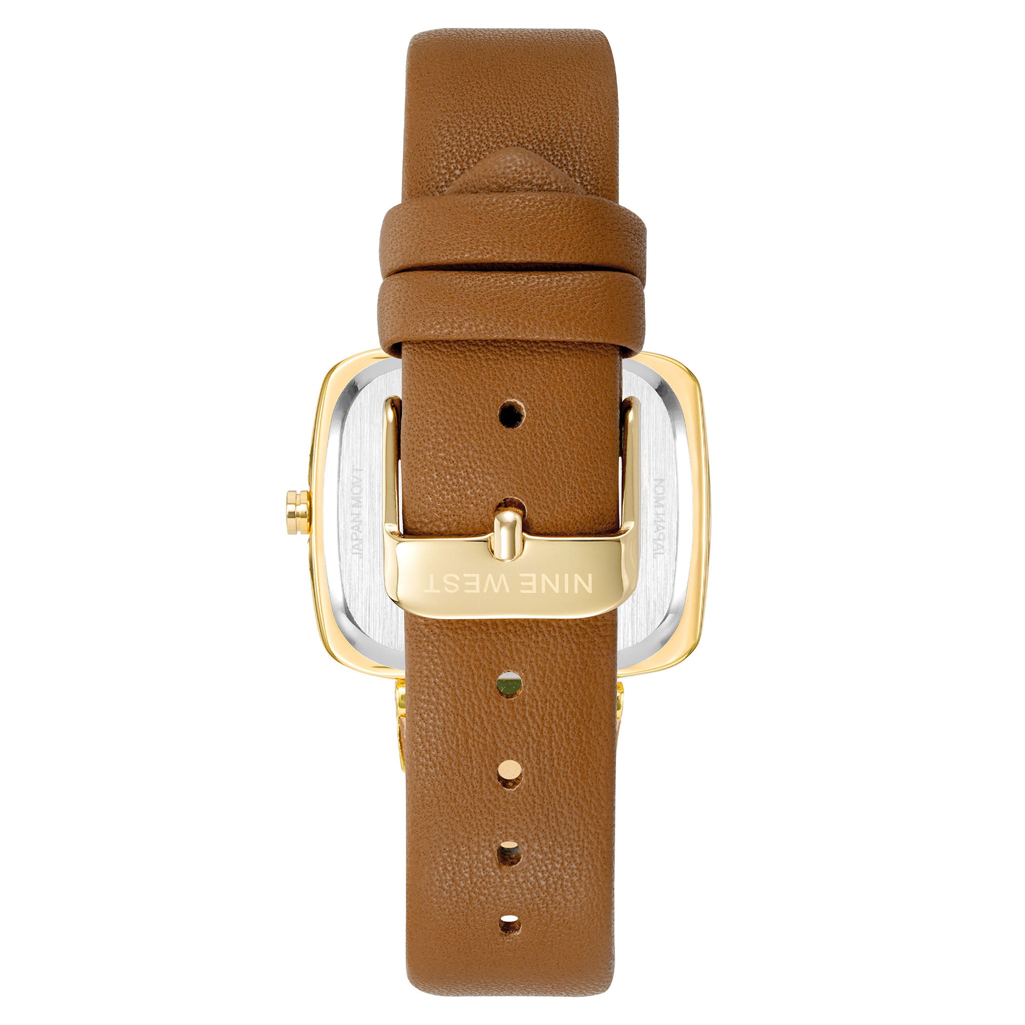 Nine West Honey-Tone Leather Champagne Dial Women's Watch - NW1856GPHY