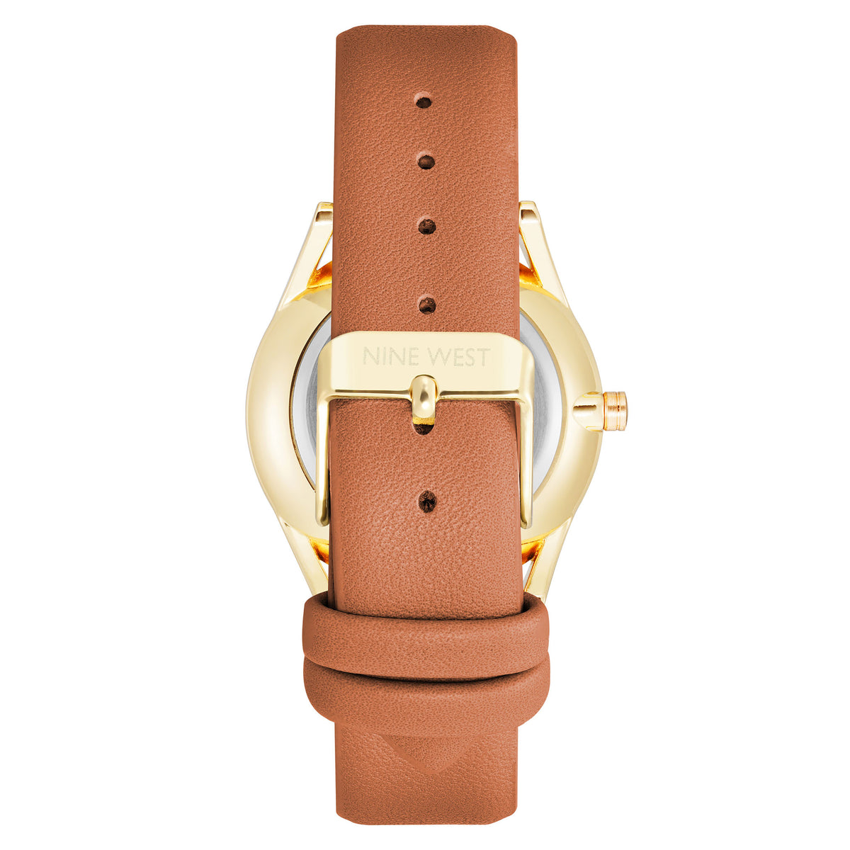 Nine West Honey-Tone Leather Champagne Dial Women's Watch - NW1994CHHY