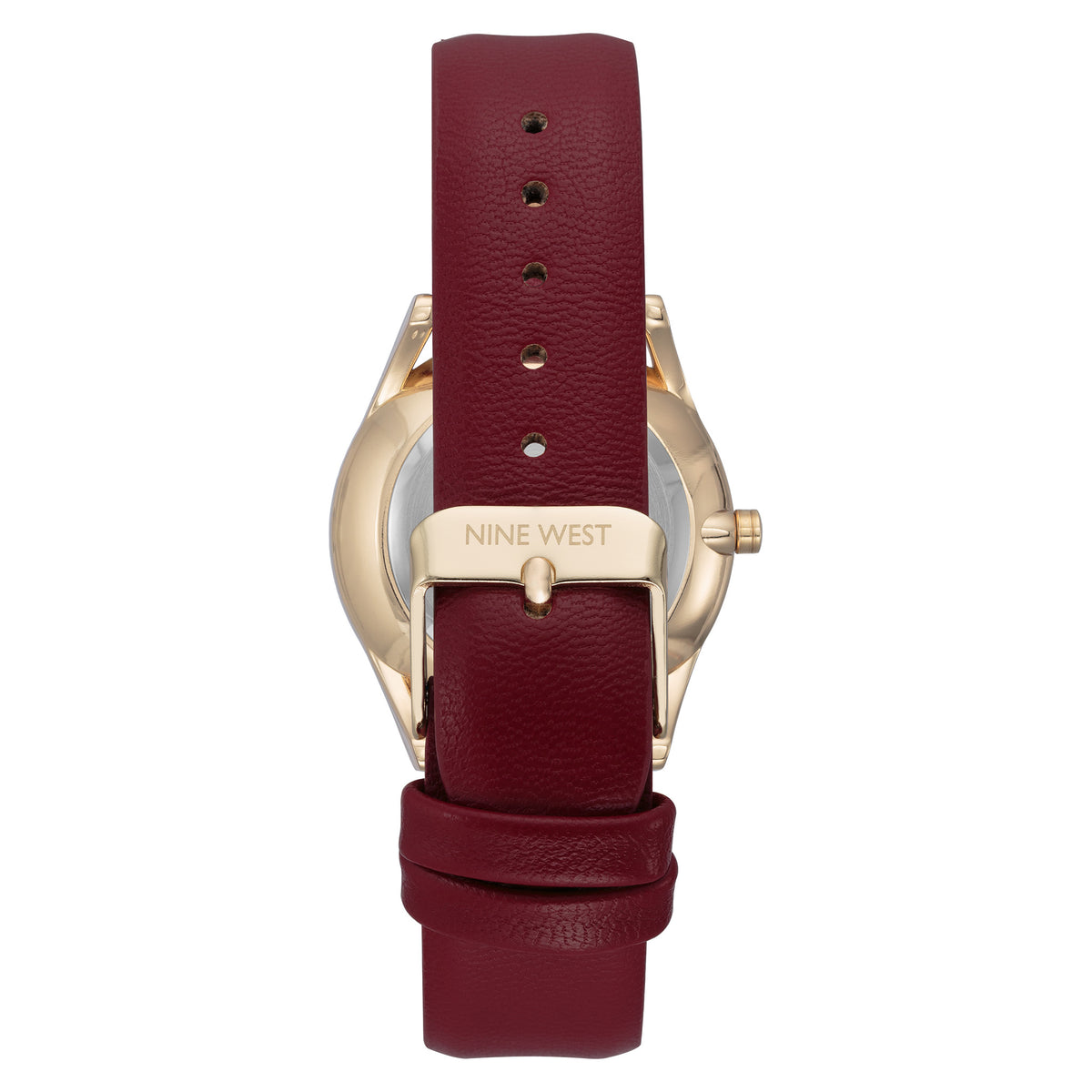 Nine West Burgundy Leather Women's Watch - NW1994GPBY