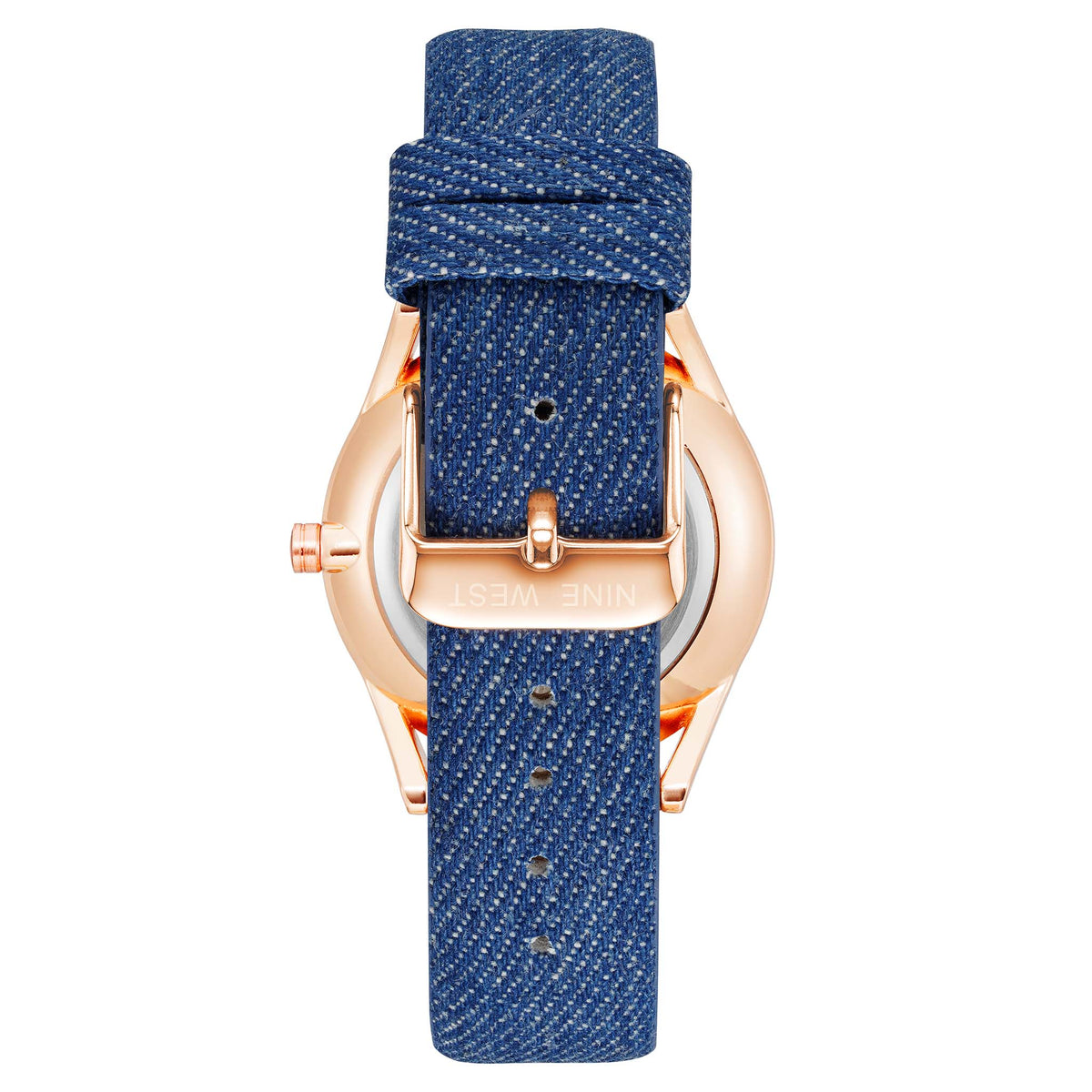 Nine West Blue Leather White Dial Women's Watch - NW1994RGDM